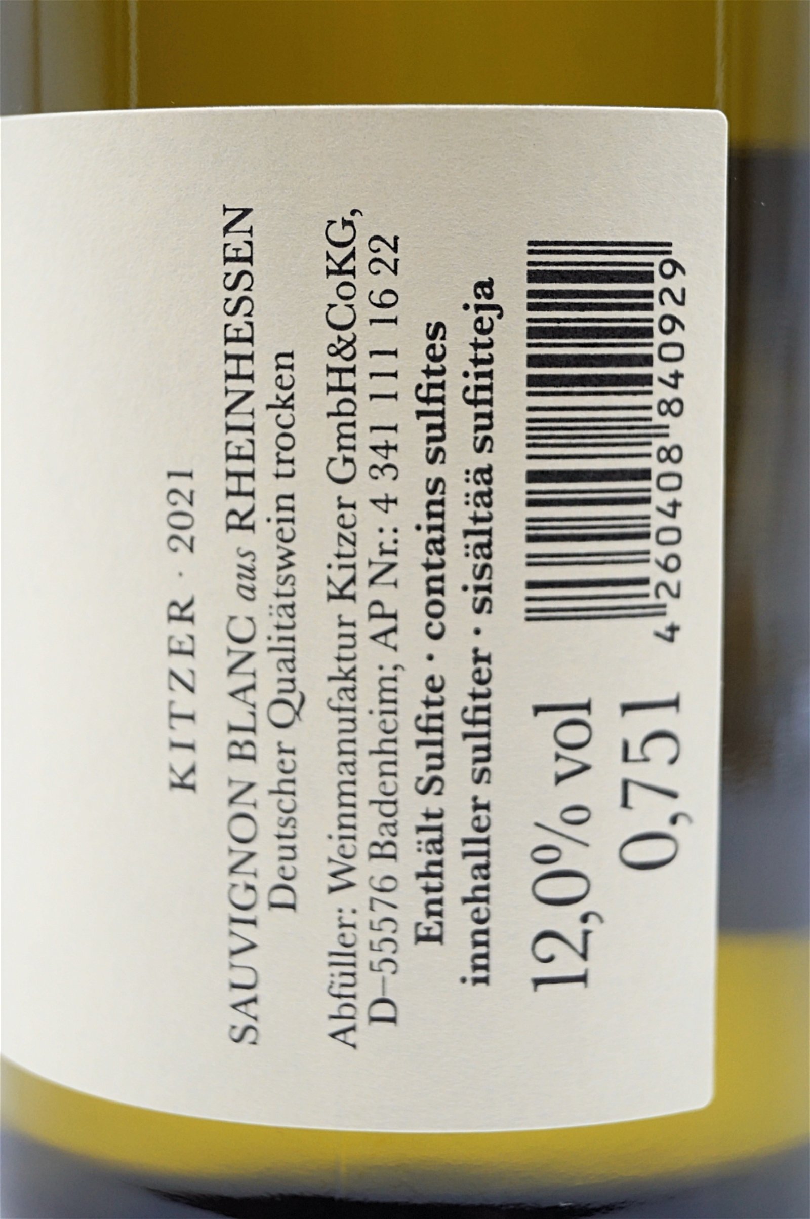 Kitzer Sauvignon Blanc Dreisatz 2021 6 Flaschen Sparset