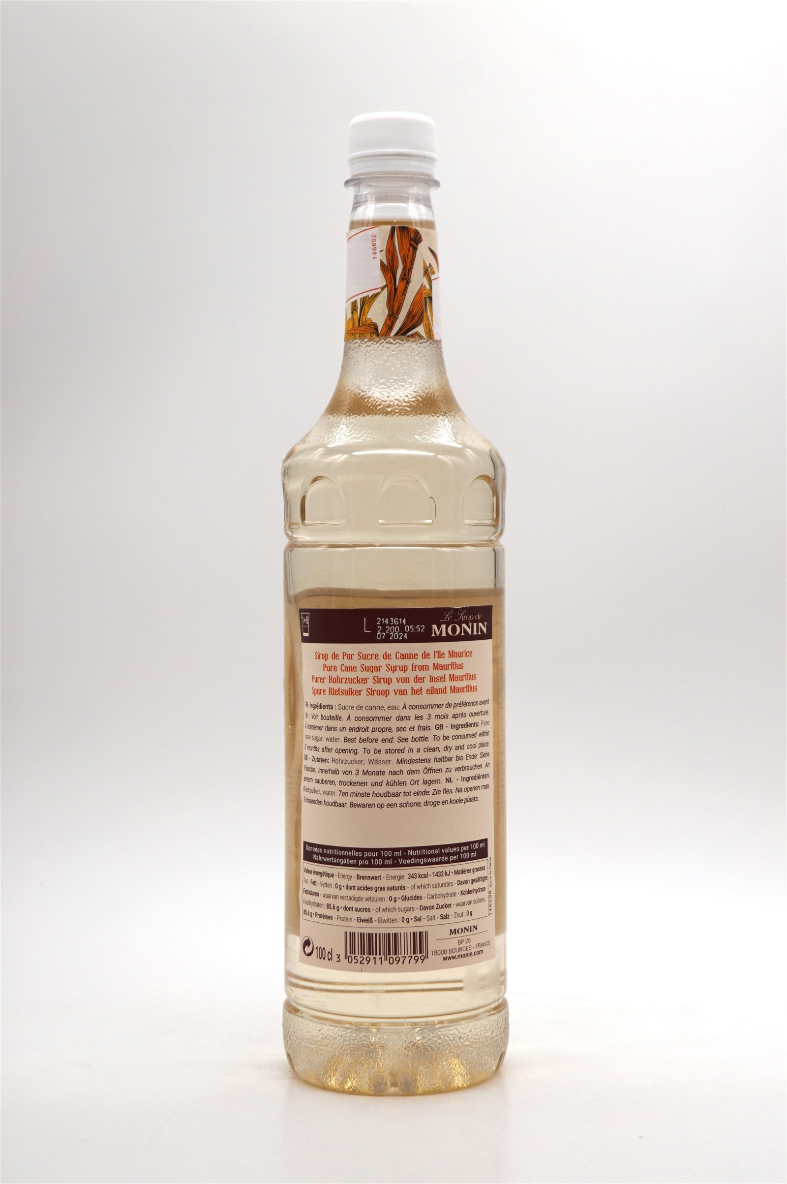 Weißer Rohrzucker Sirup 1 Liter (PET-Flasche)