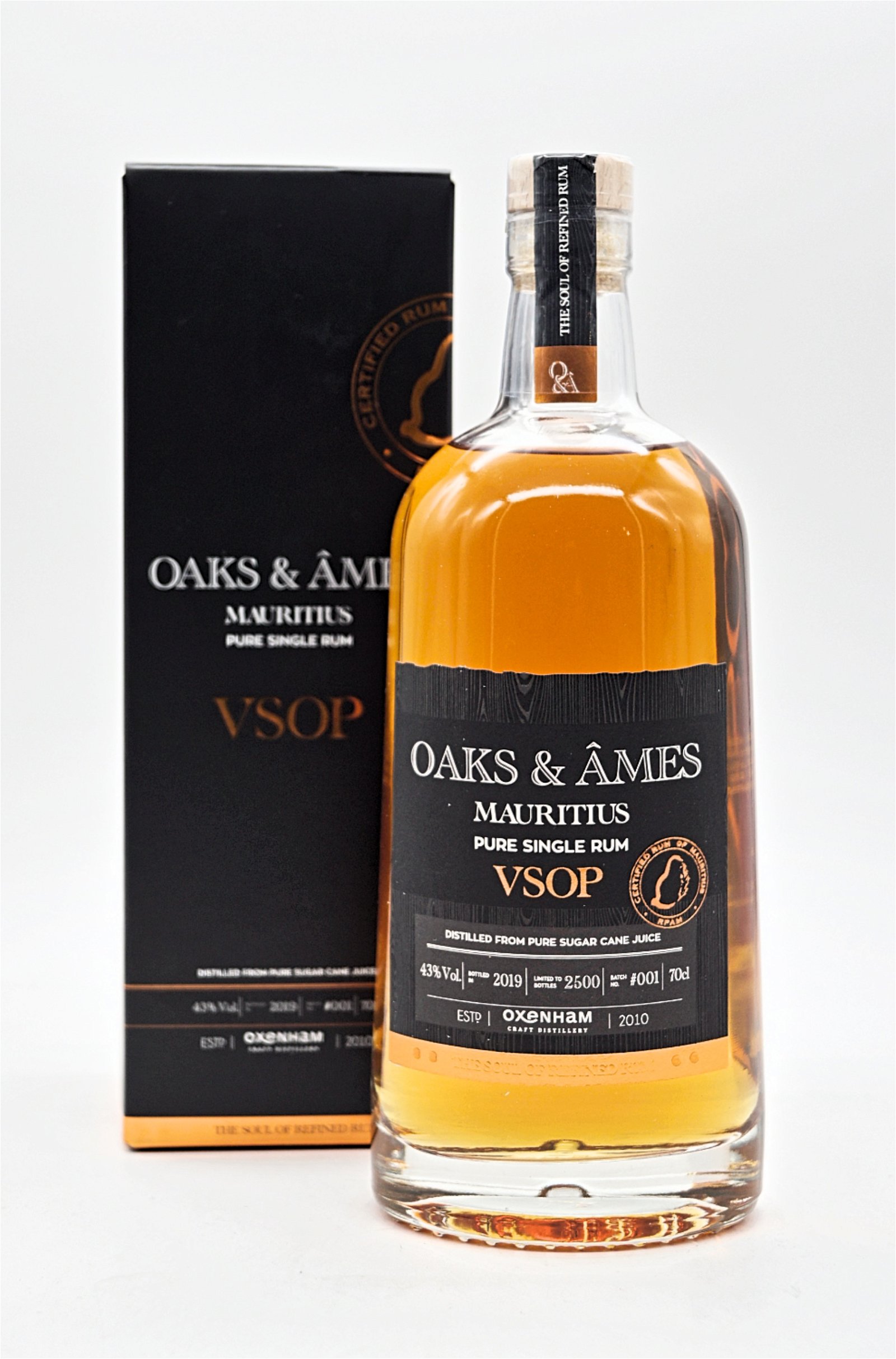Oaks & Ames VSOP Mauritius Pure Single Rum Batch #001