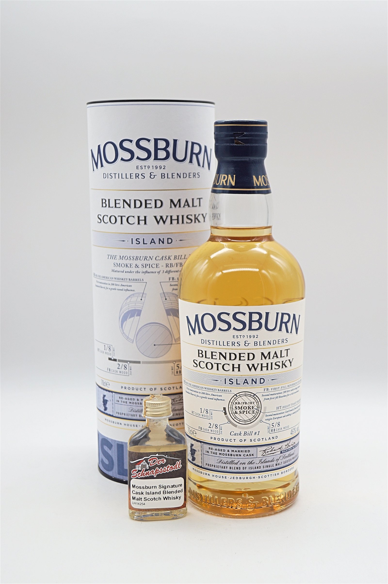 Mossburn Signature Cask Island Blended Malt Scotch Whisky Sample 20 ml