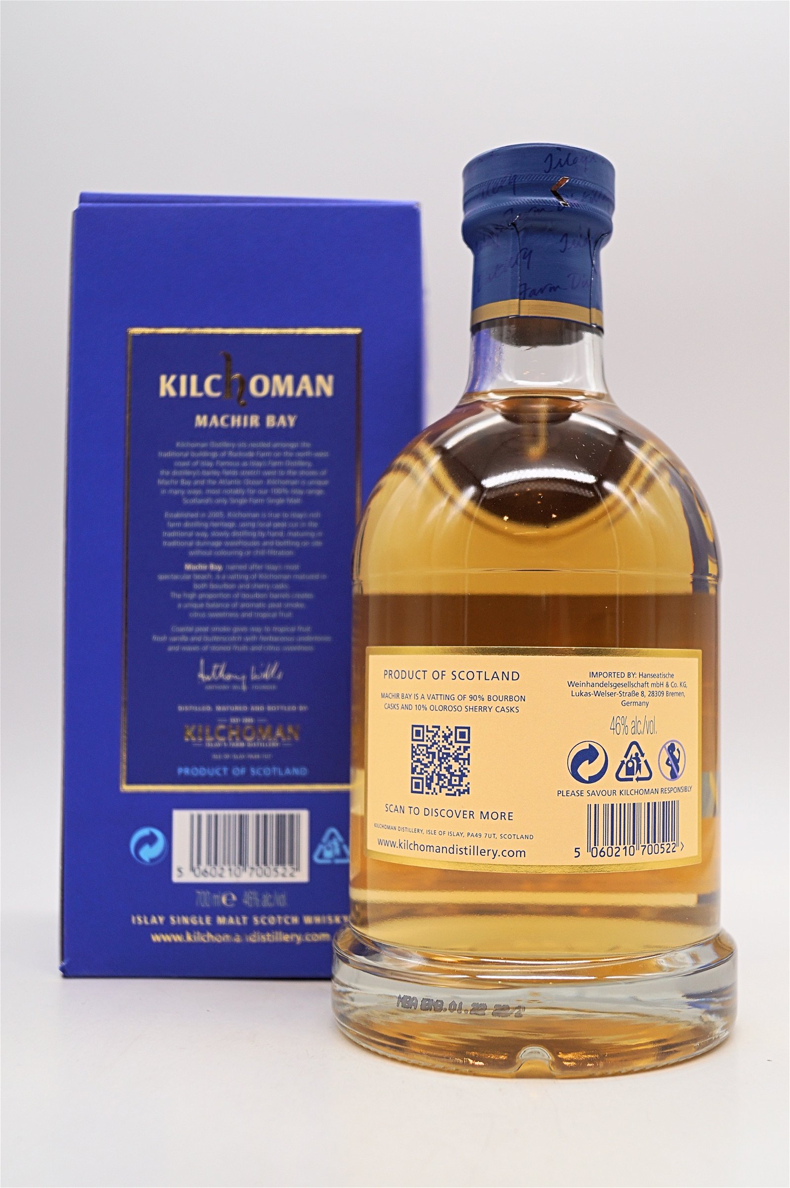 Kilchoman Machir Bay Uniquely Islay Single Malt Scotch Whisky