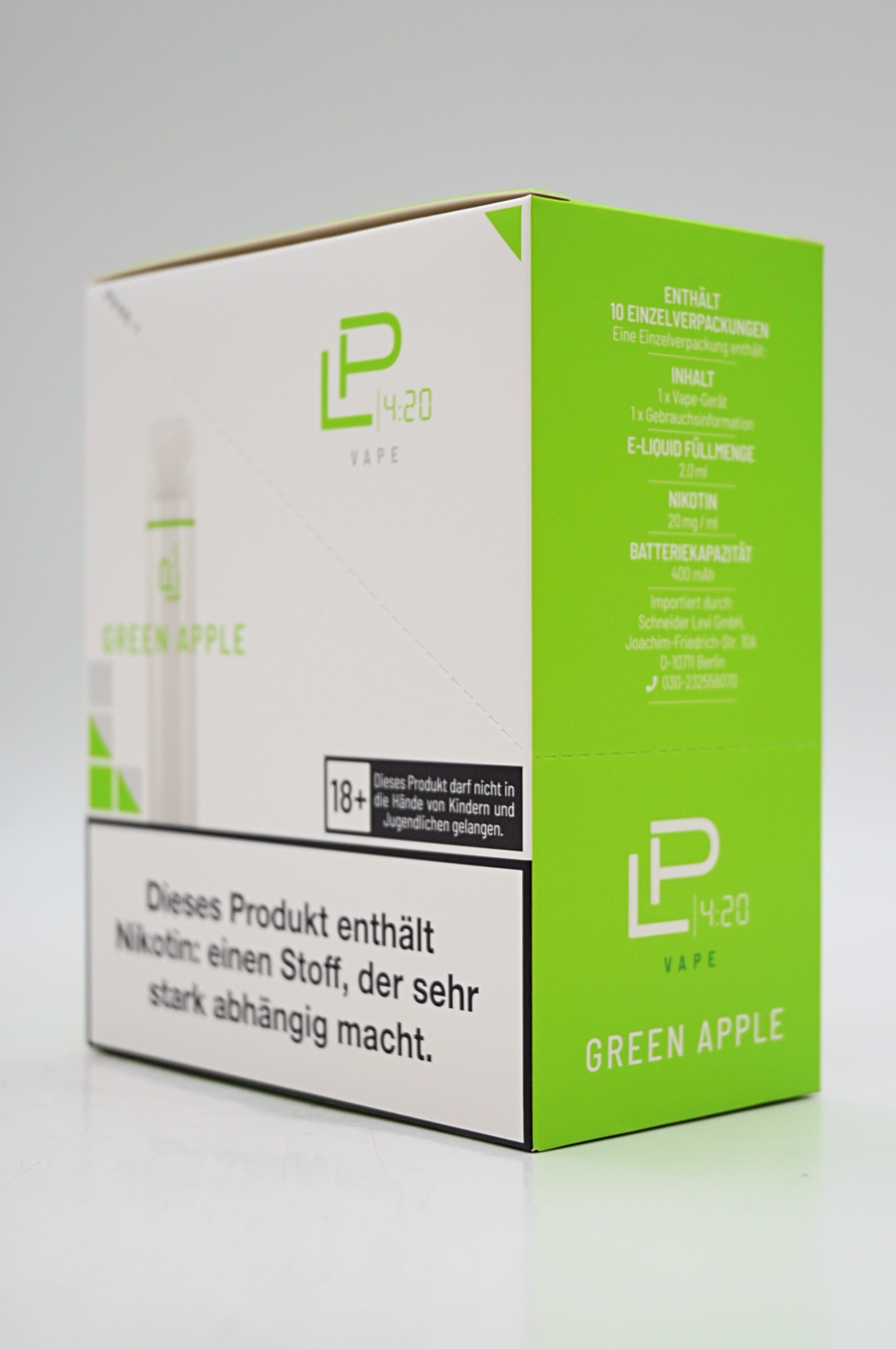 E-Zigarette Green Apple 10 Stück Sparset
