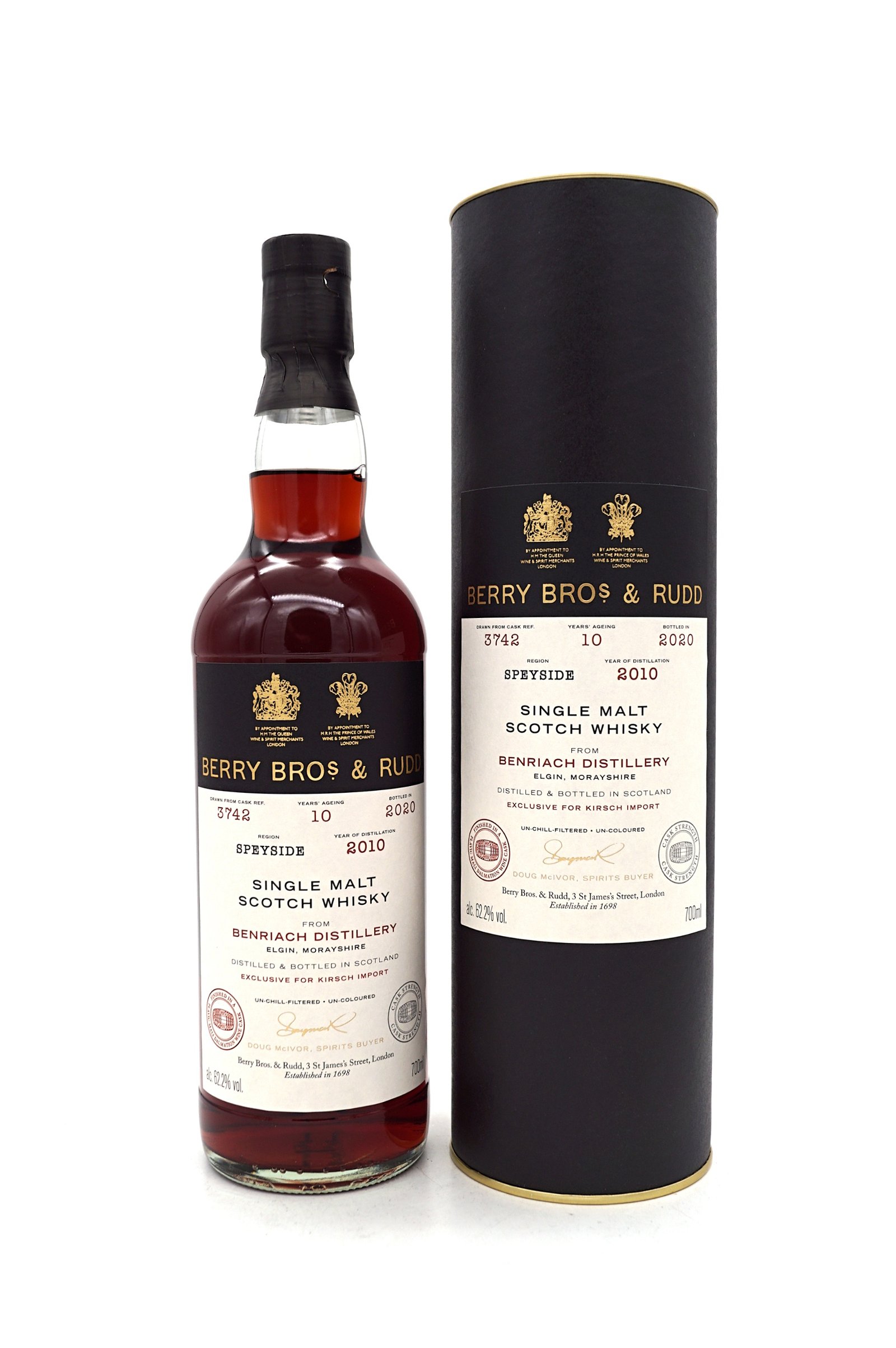 Berry Bros & Rudd 10 Jahre Benriach Distillery 2010/2020 Wine Cask Finish #3742 Speyside Single Malt Scotch Whisky