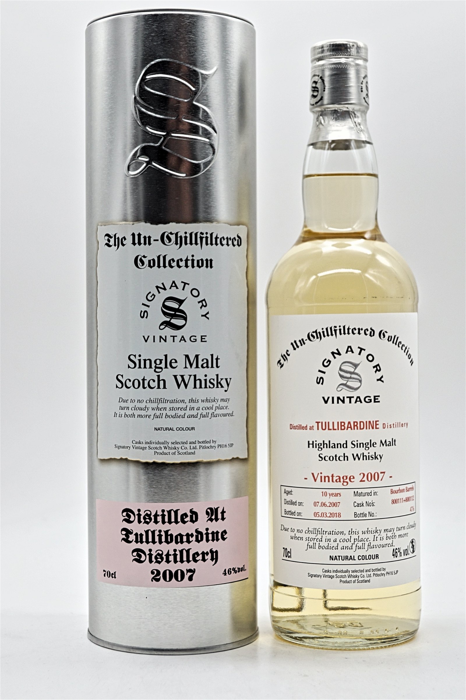 Tullibardine Distillery Vintage 2007 Single Malt Scotch Whisky