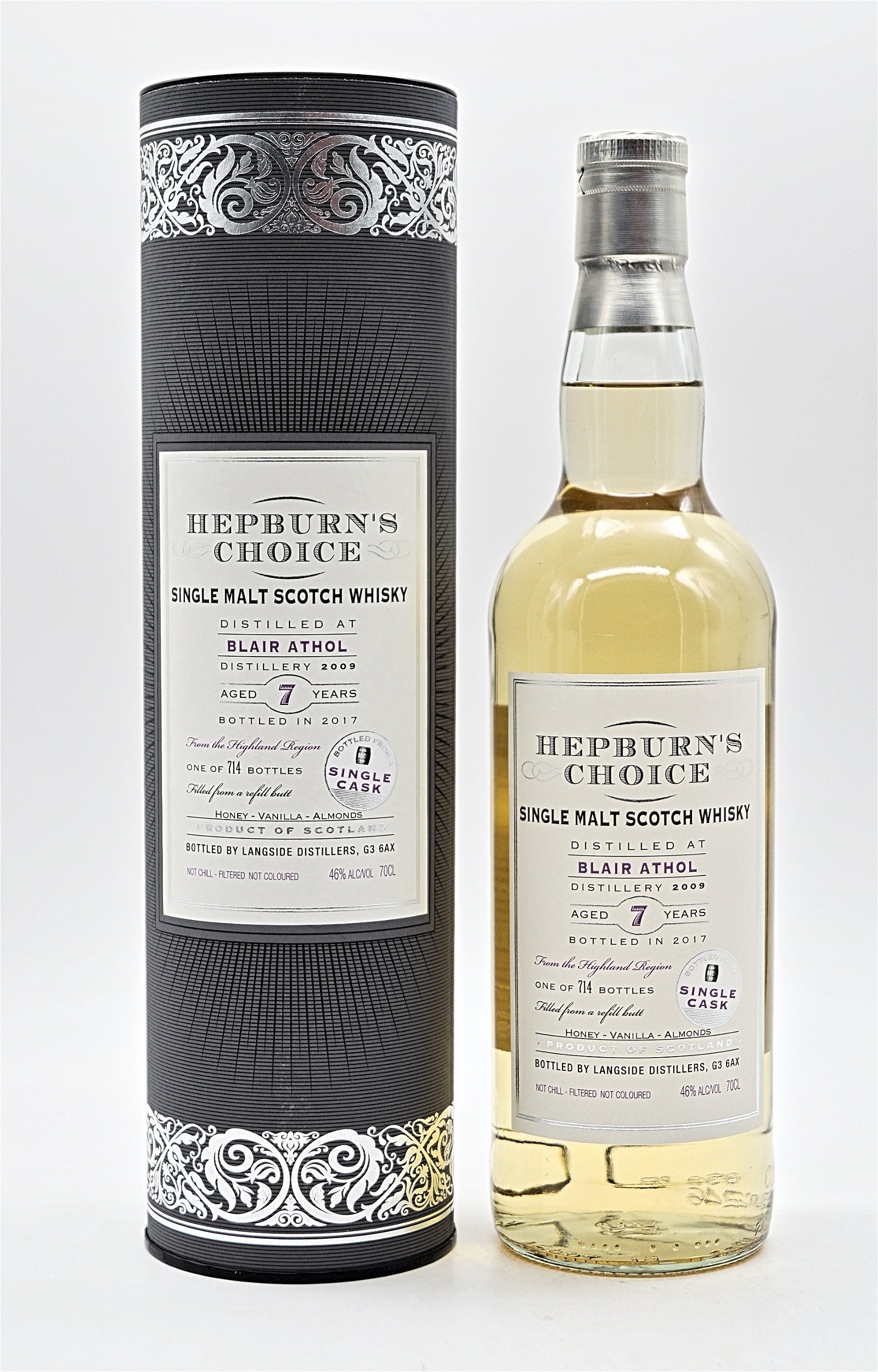 Hepburns Choice Blair Athol 7 Jahre 2009/2017 -714 Fl.  Single Malt Scotch Whisky