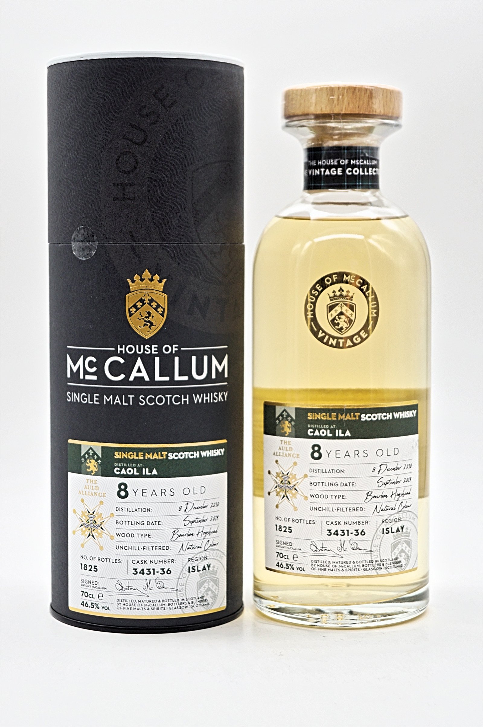 House of McCallum Caol Ila 8 Jahre 2010/2019 The Vintage Auld Alliance Collection Single Malt Scotch Whisky 