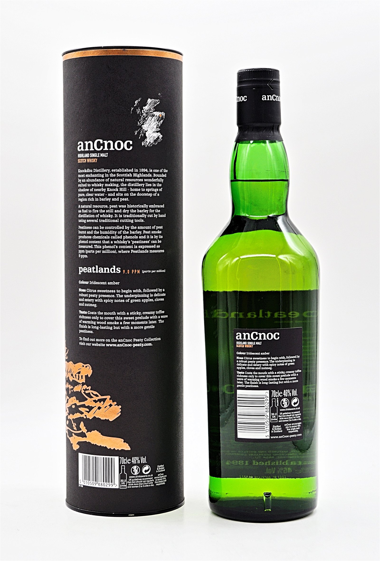 anCnoc Peatlands Limited Edition 9,0 PPM Highland Single Malt Scotch Whisky