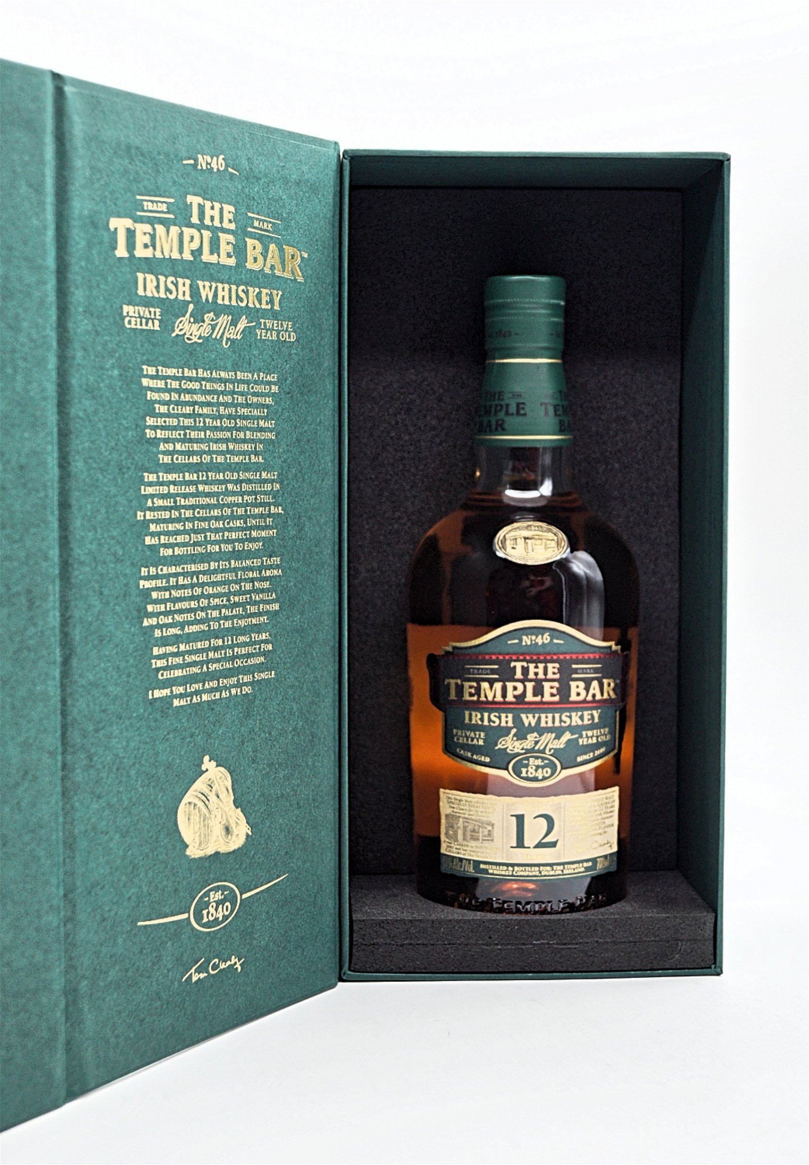 The Temple Bar 12 Jahre Single Malt Irish Whiskey