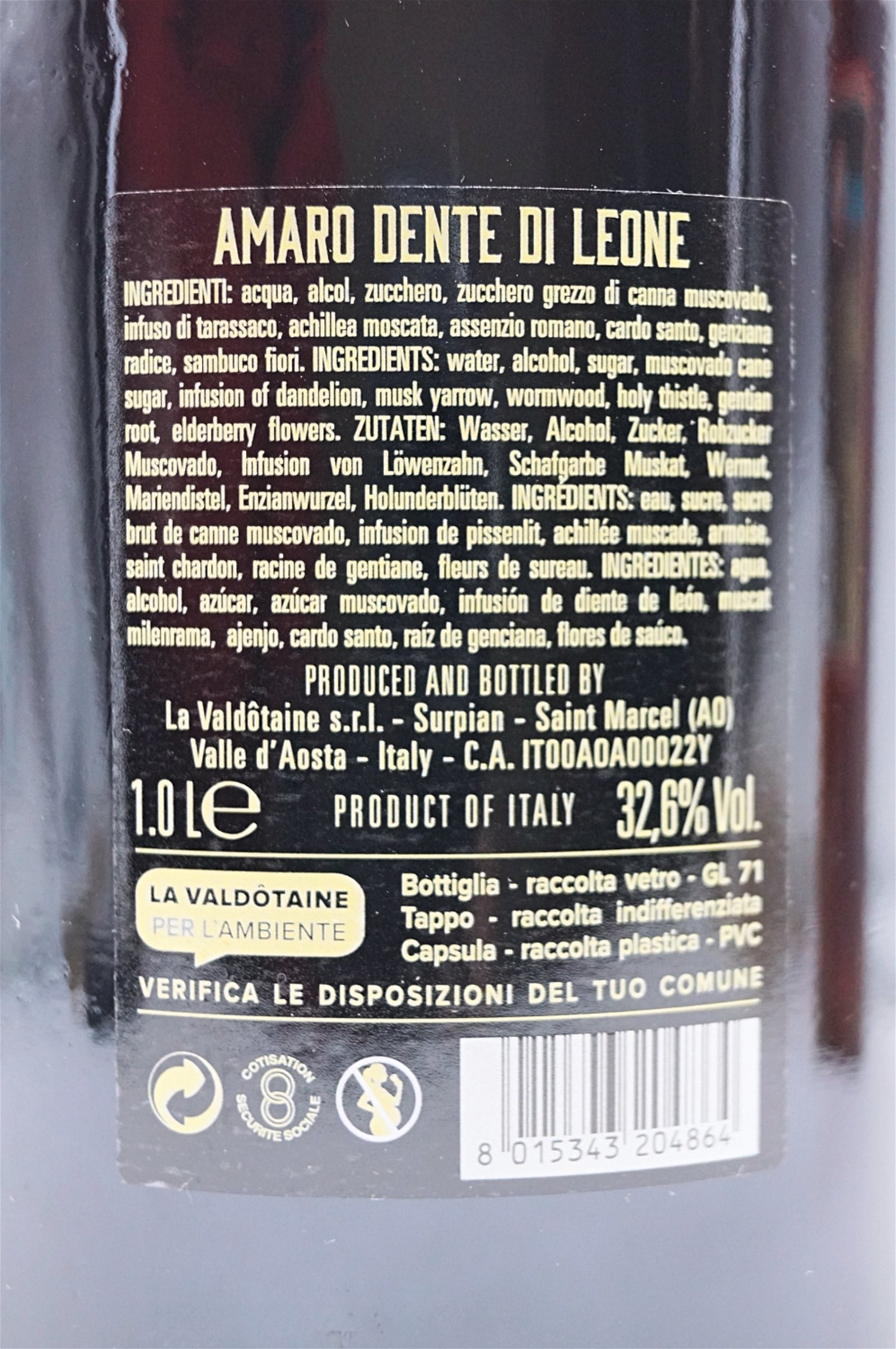 La Valdotaine Amaro Dente di Leone
