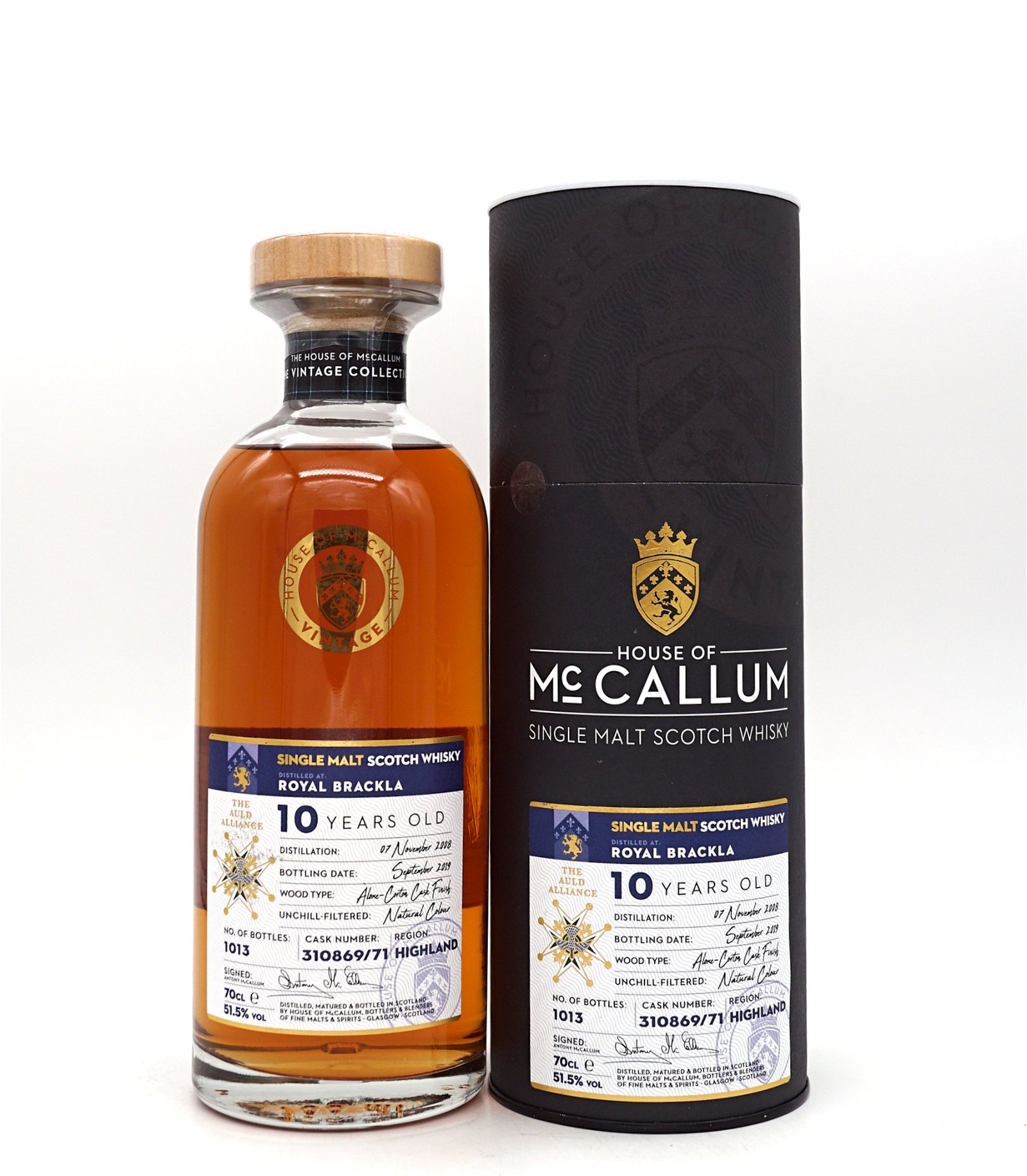 House of Mc Callum 10 Jahre Royal Brackla Single Malt Scotch Whisky 