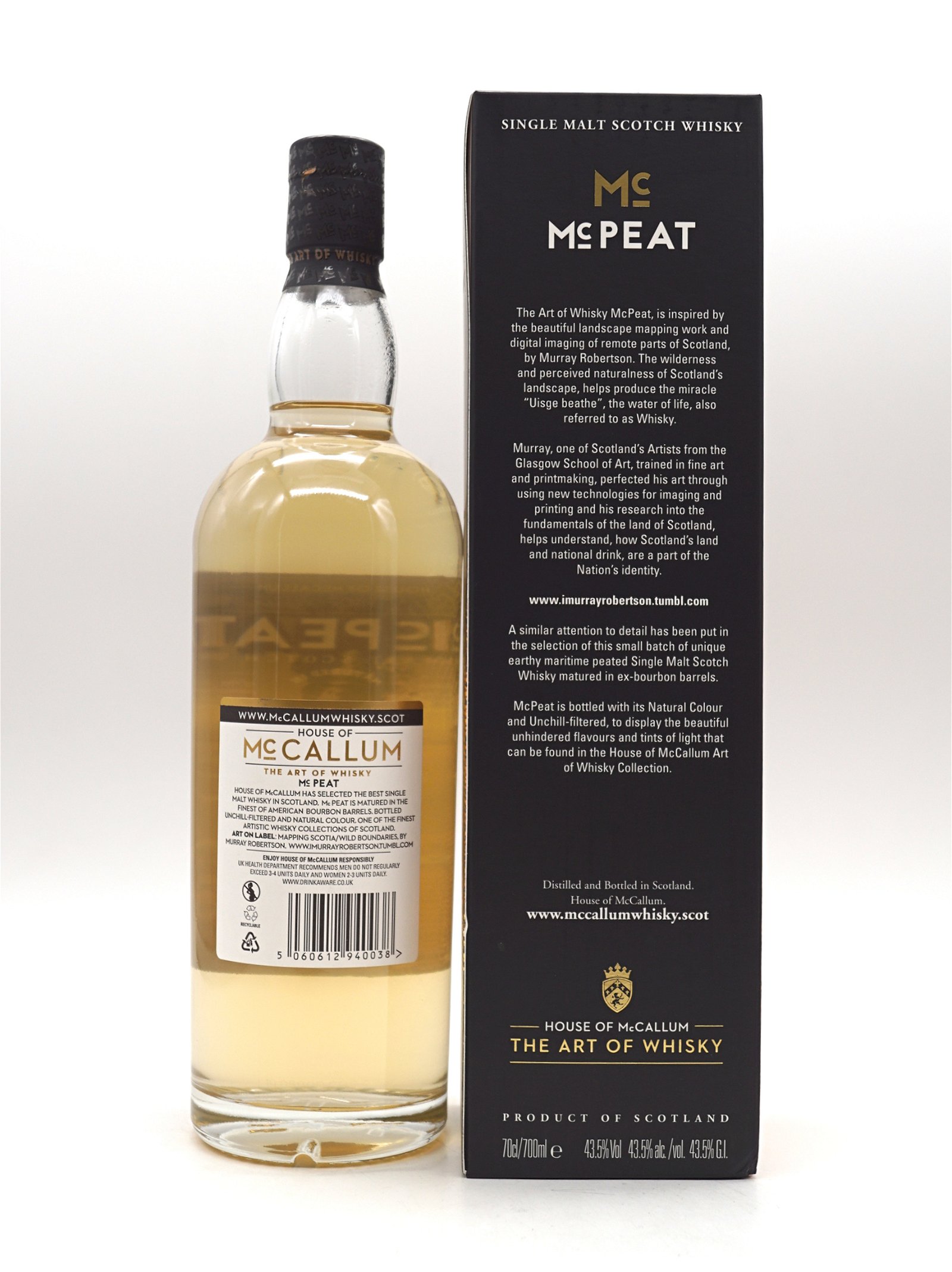 House of Mc Callum Mc Peat Single Malt Scotch Whisky 