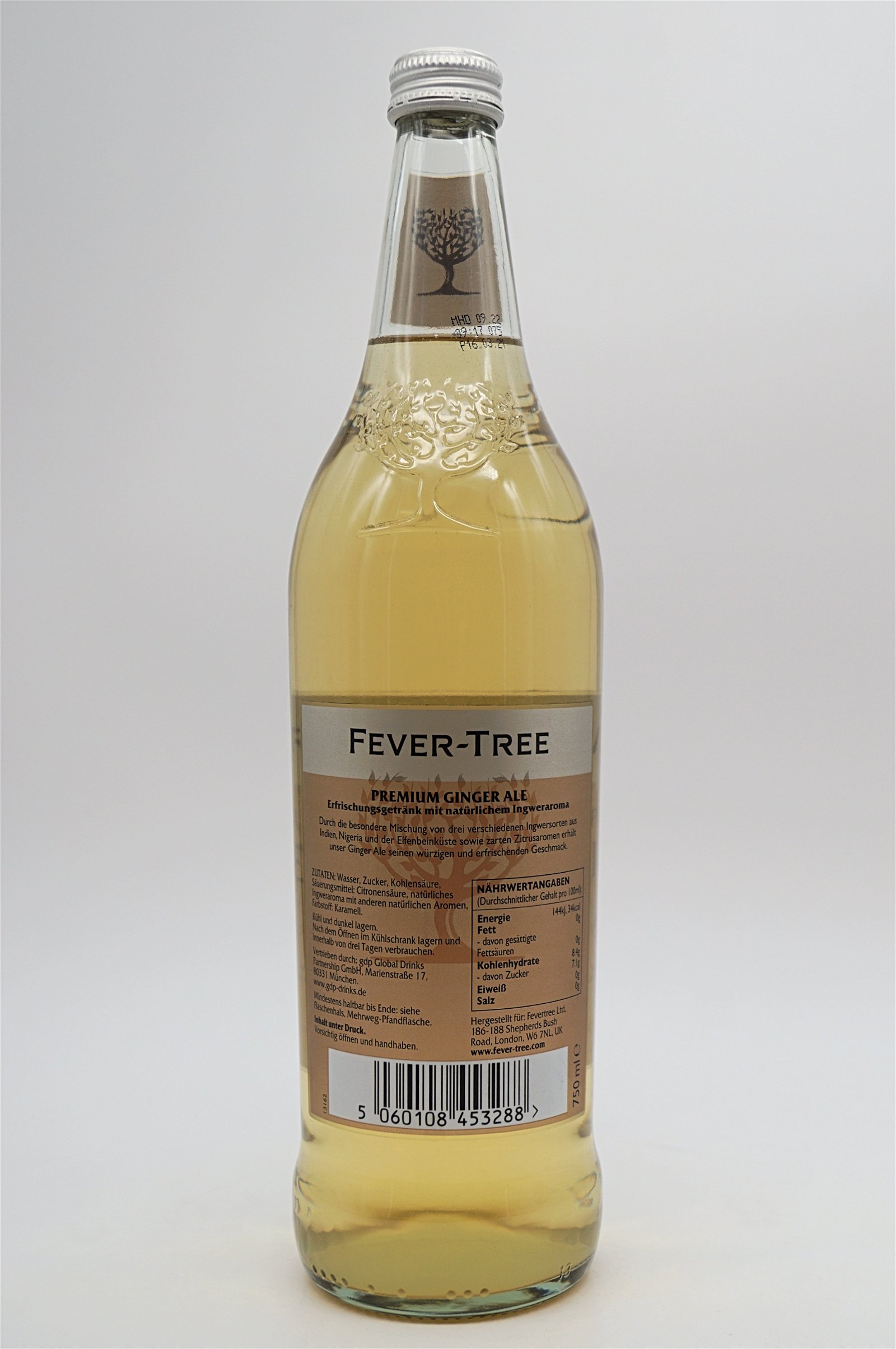 Fever Tree Premium Ginger Ale 0,75 l