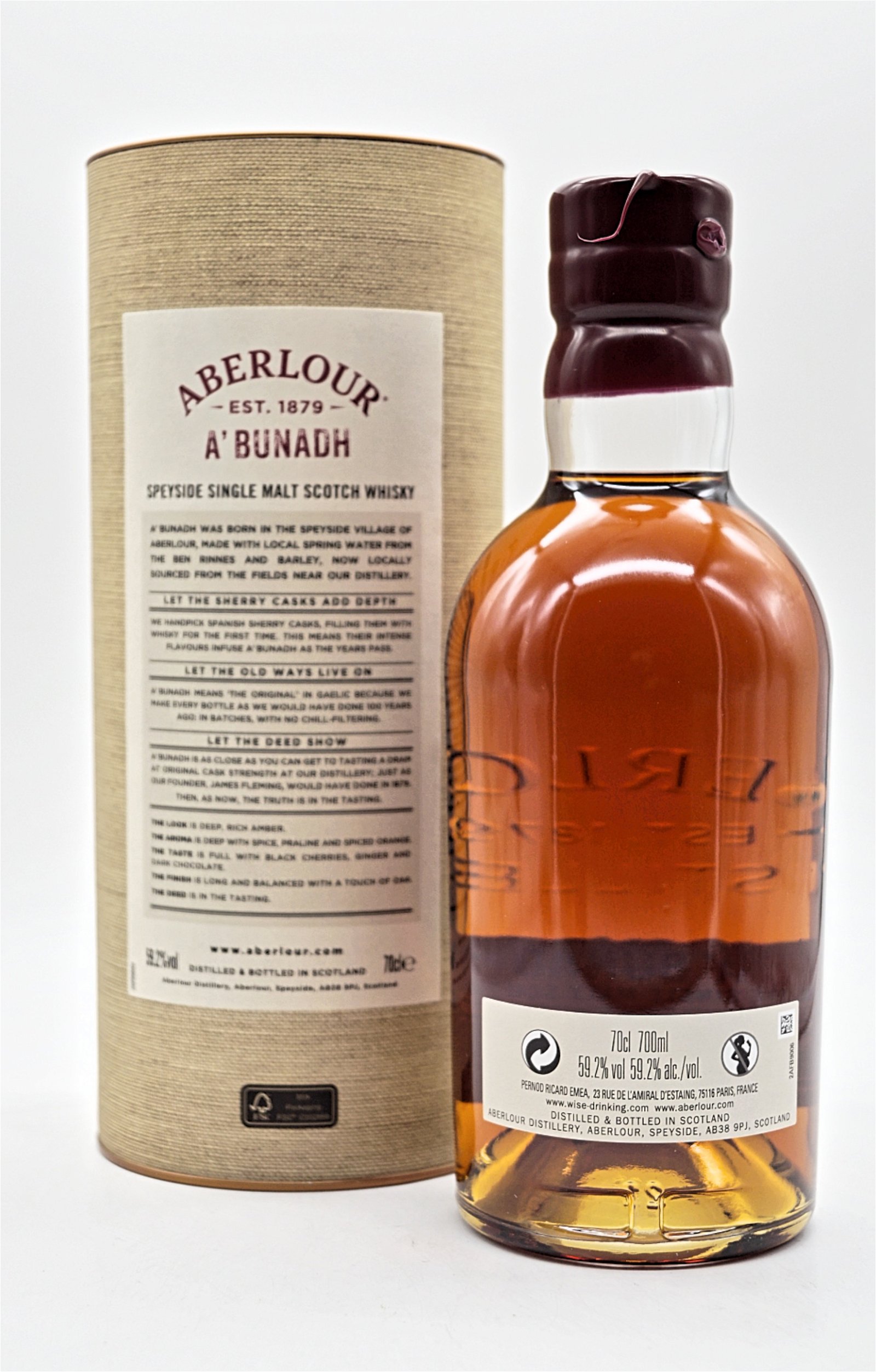Aberlour Abunadh Original Cask Strength Speyside Single Malt Scotch Whisky