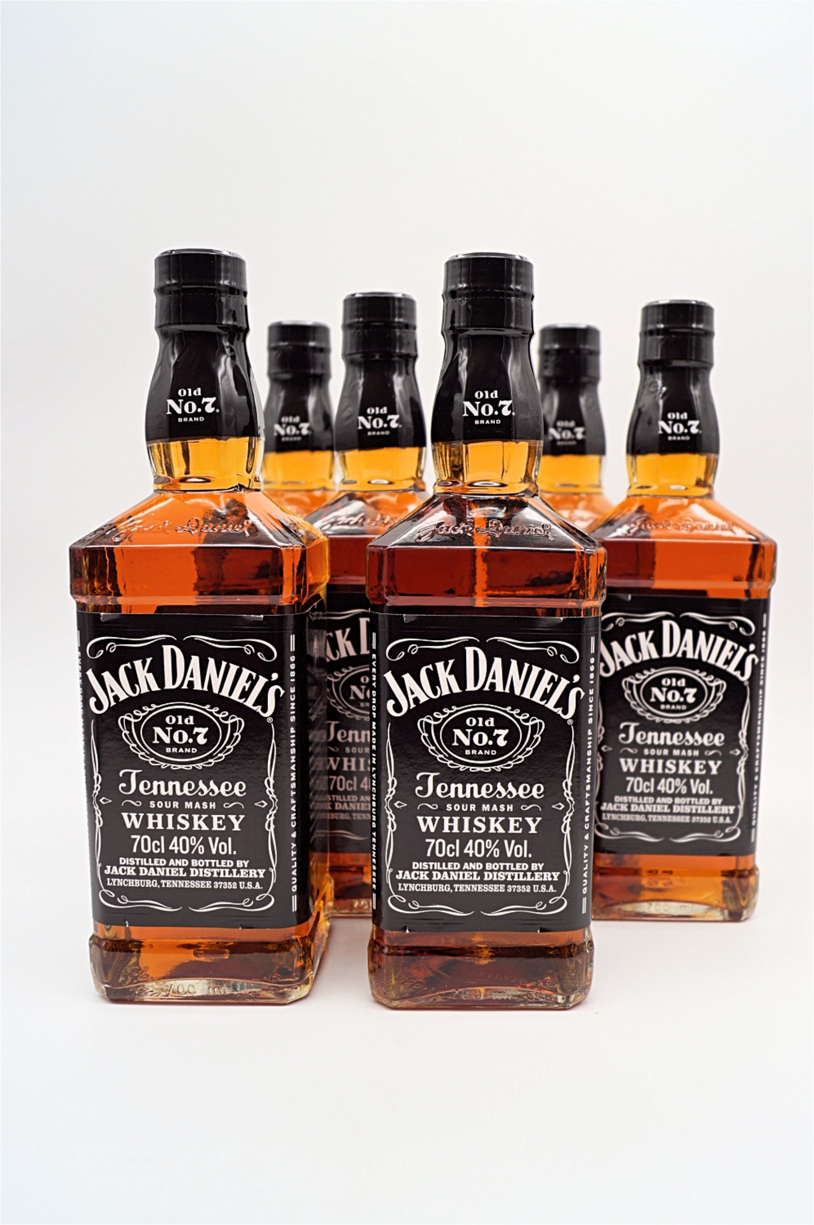 Jack Daniels Old No 7 Whiskey 6 Flaschen Sparset