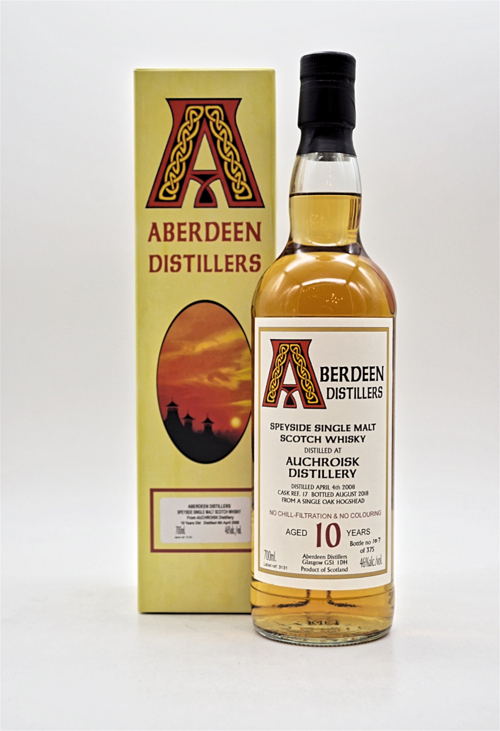Aberdeen Distillers 10 Jahre Auchroisk Cask Ref 17 Speyside Single Malt Scotch Whisky