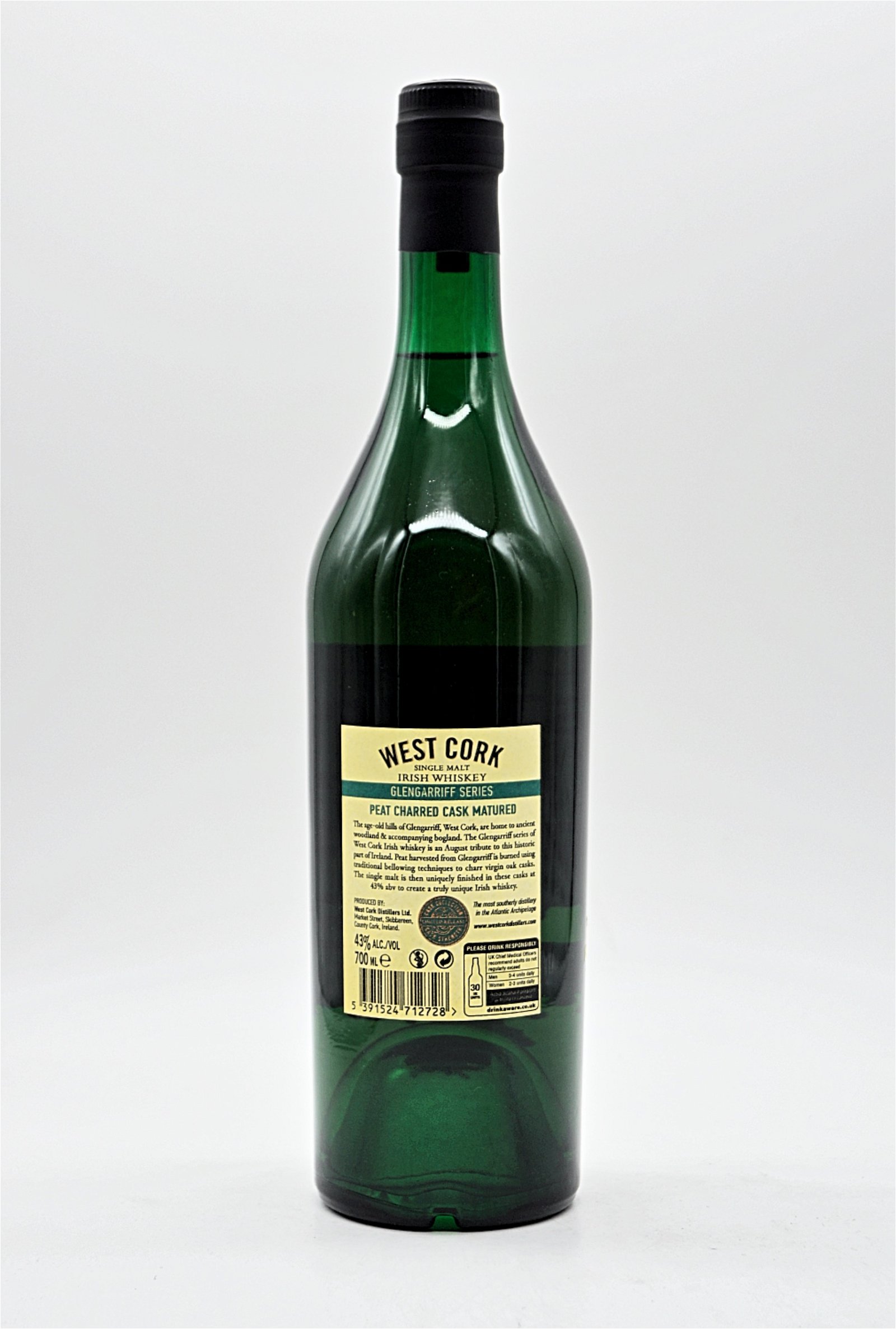 West Cork Glengarriff Series Peat Charred Cask Single Malt Irish Whiskey