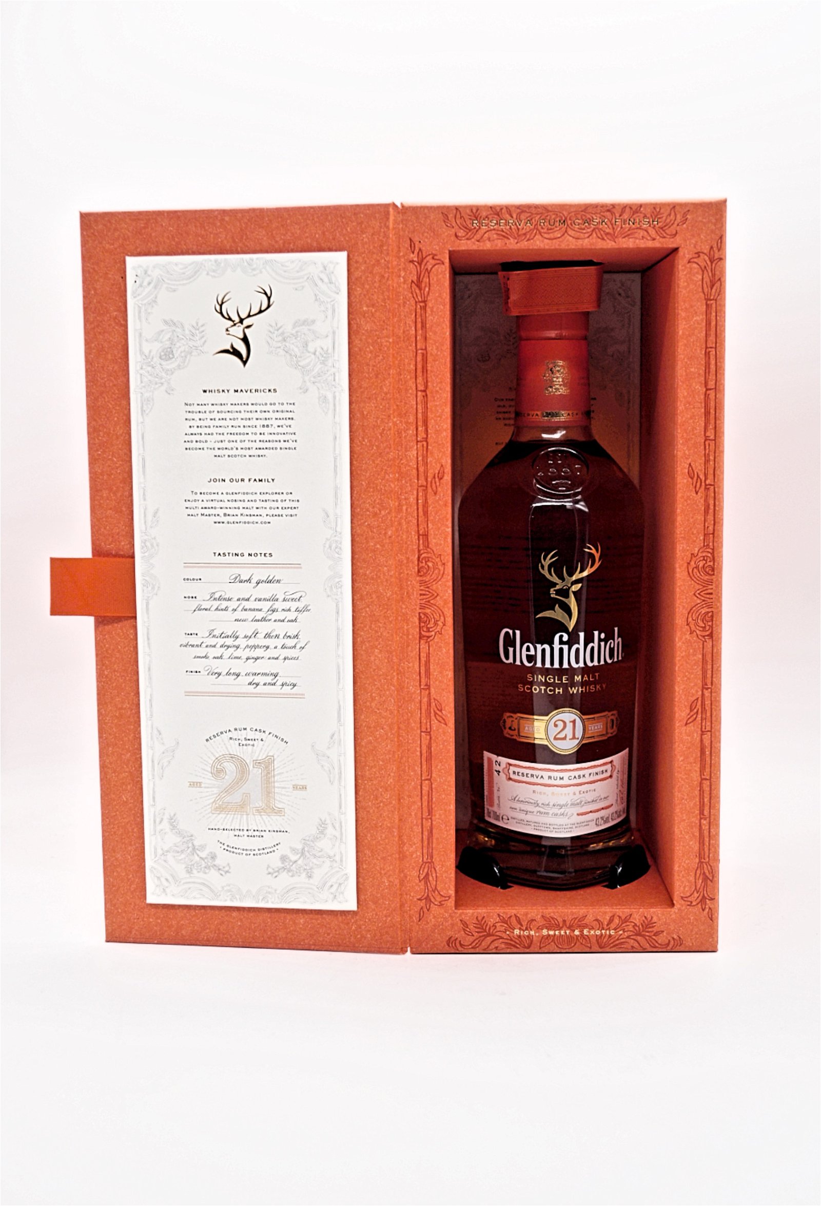 Glenfiddich 21 Jahre Reserva Rum Cask Finish Single Malt Scotch Whisky