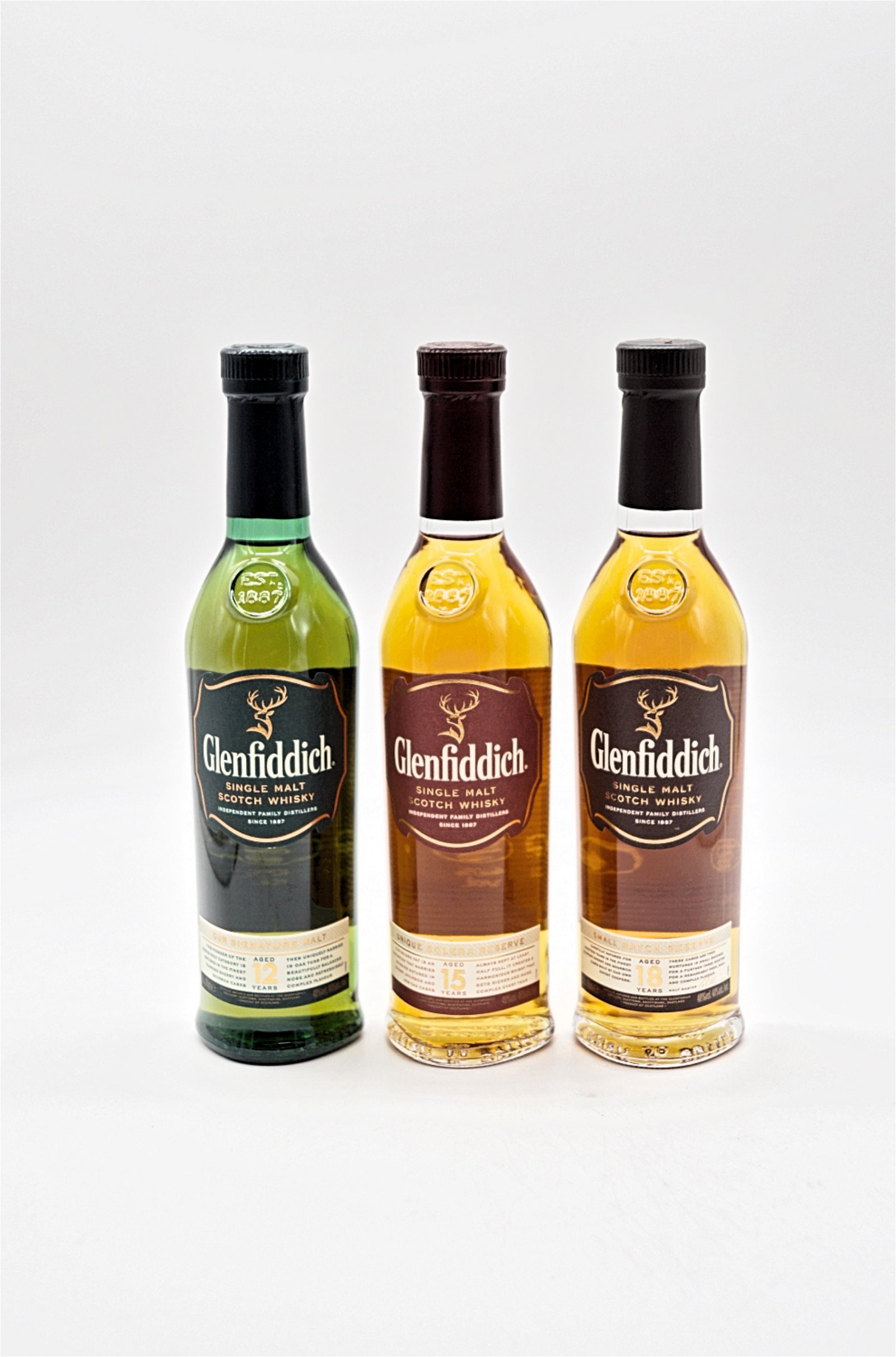 Glenfiddich Collection 12, 15 und 18 Jahre Single Malt Scotch Whisky (3x0,2l)