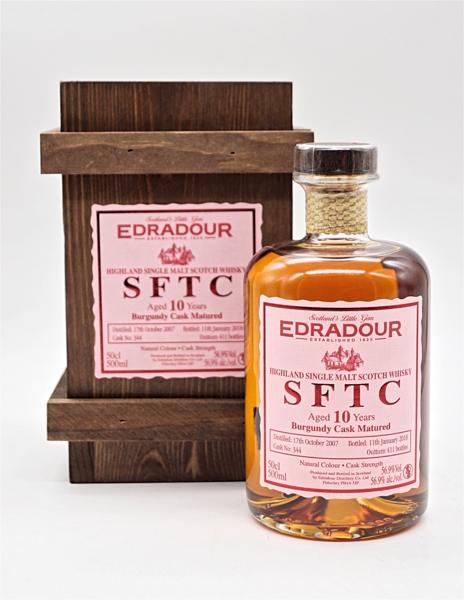 Edradour 10 Jahre 2007/2018 SFTC Burgundy Cask Matured Highland Single Malt Scotch Whisky