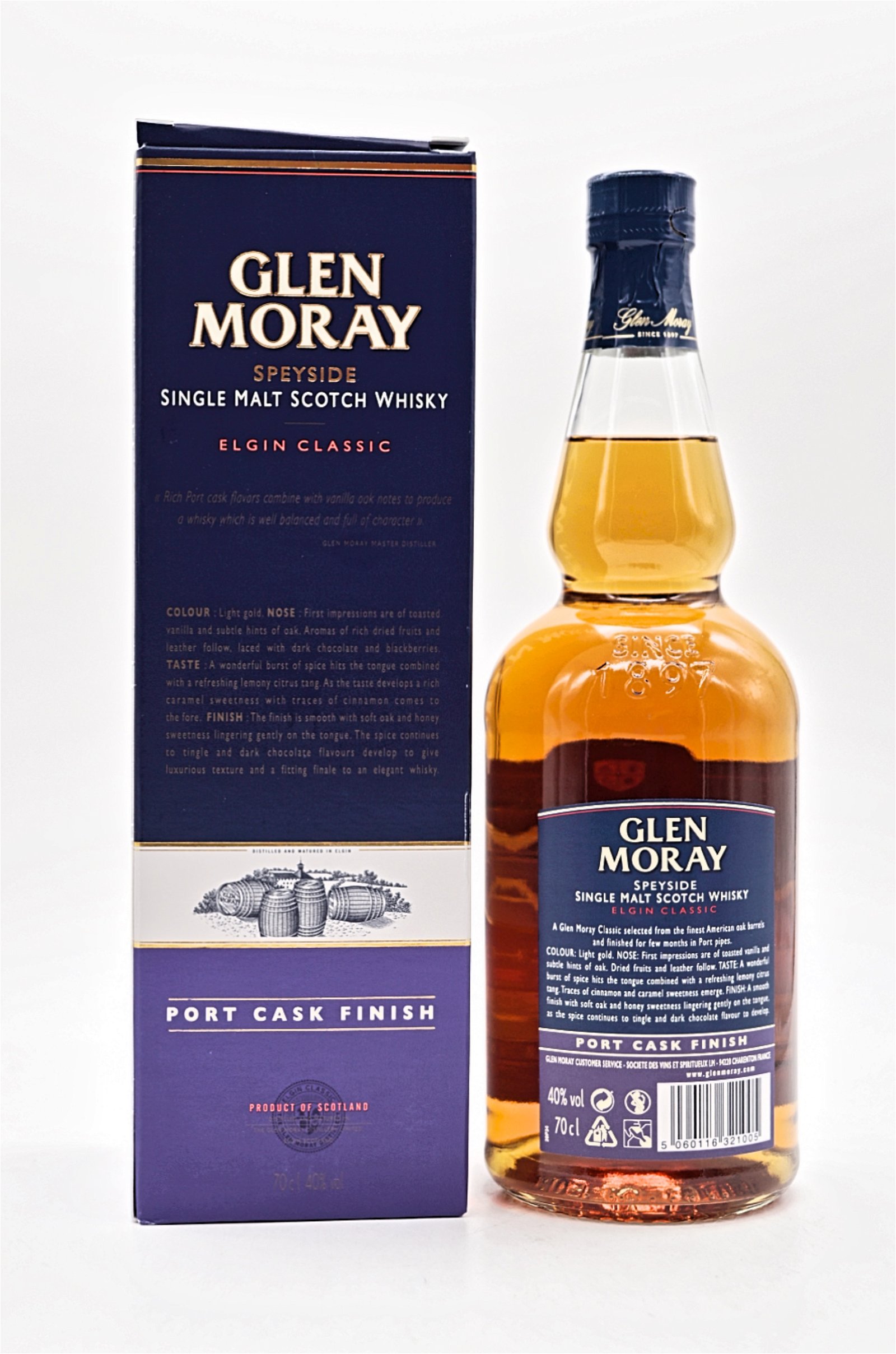 Glen Moray Elgin Classic Port Cask Finish Single Malt Scotch Whisky