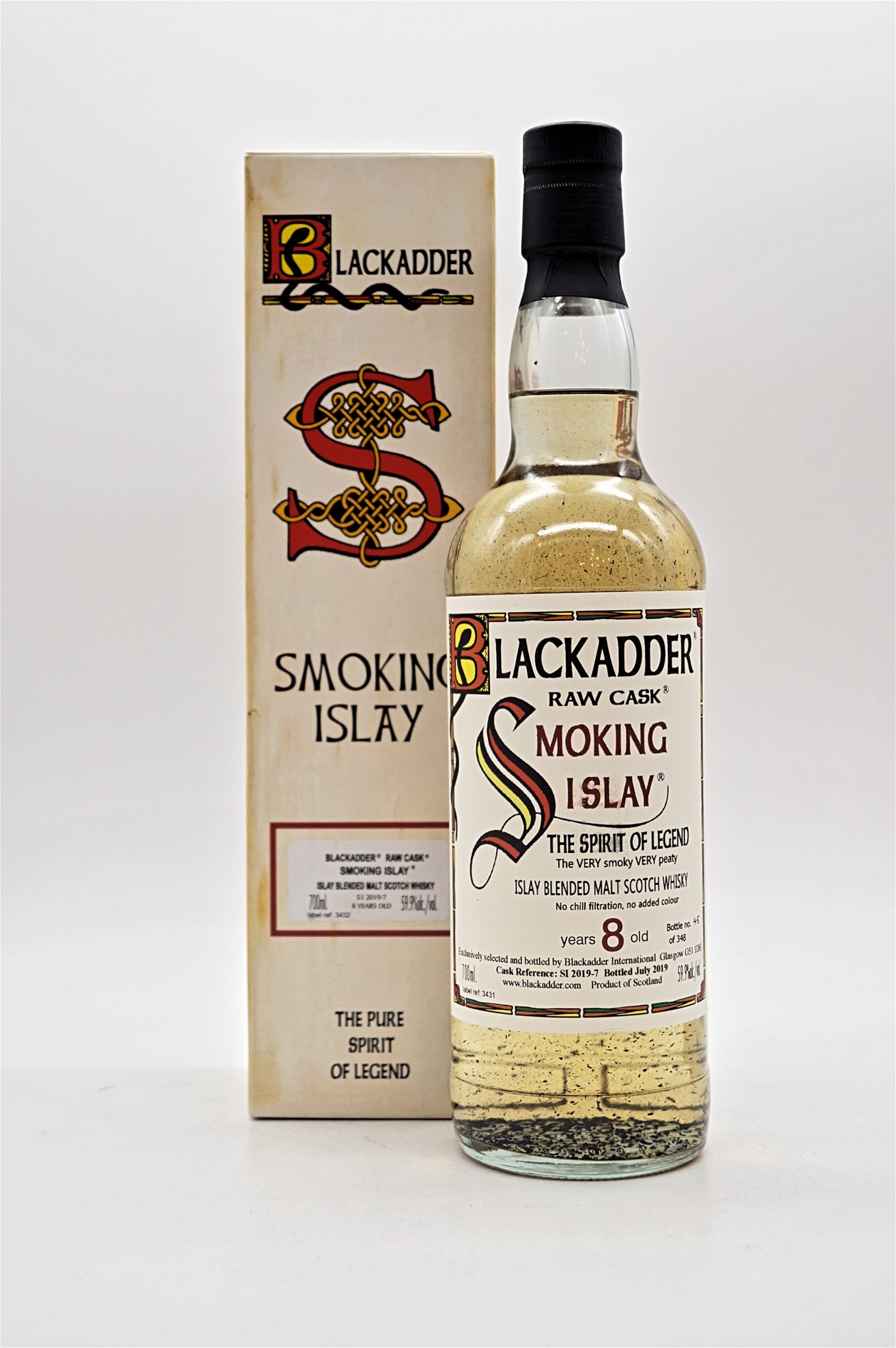 Blackadder 8 Jahre Smoking Islay Raw Cask Ref SI 2019-7 Islay Blended Malt Scotch Whisky