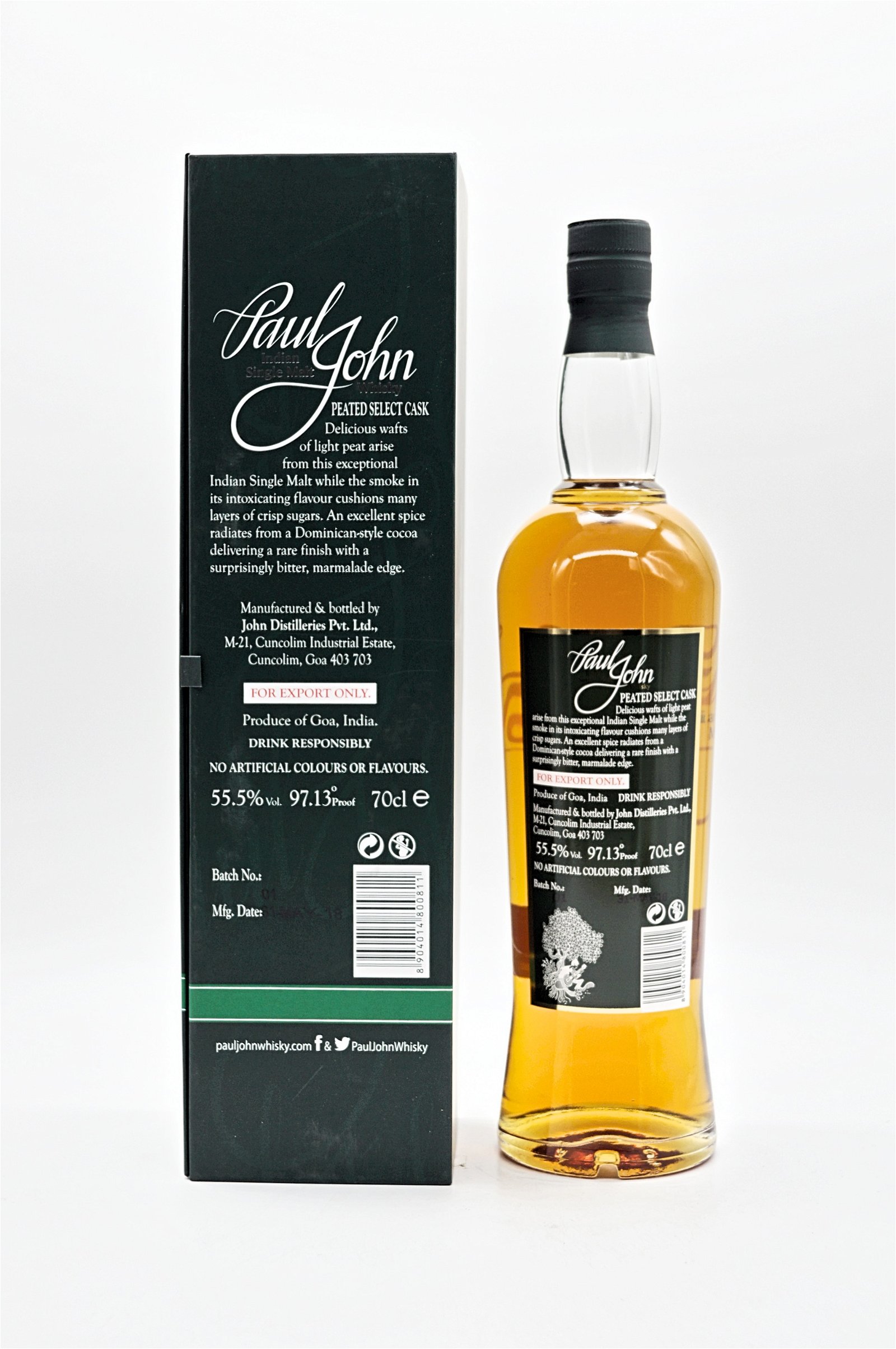 Paul John Peated Select Cask Indian Single Malt Whisky