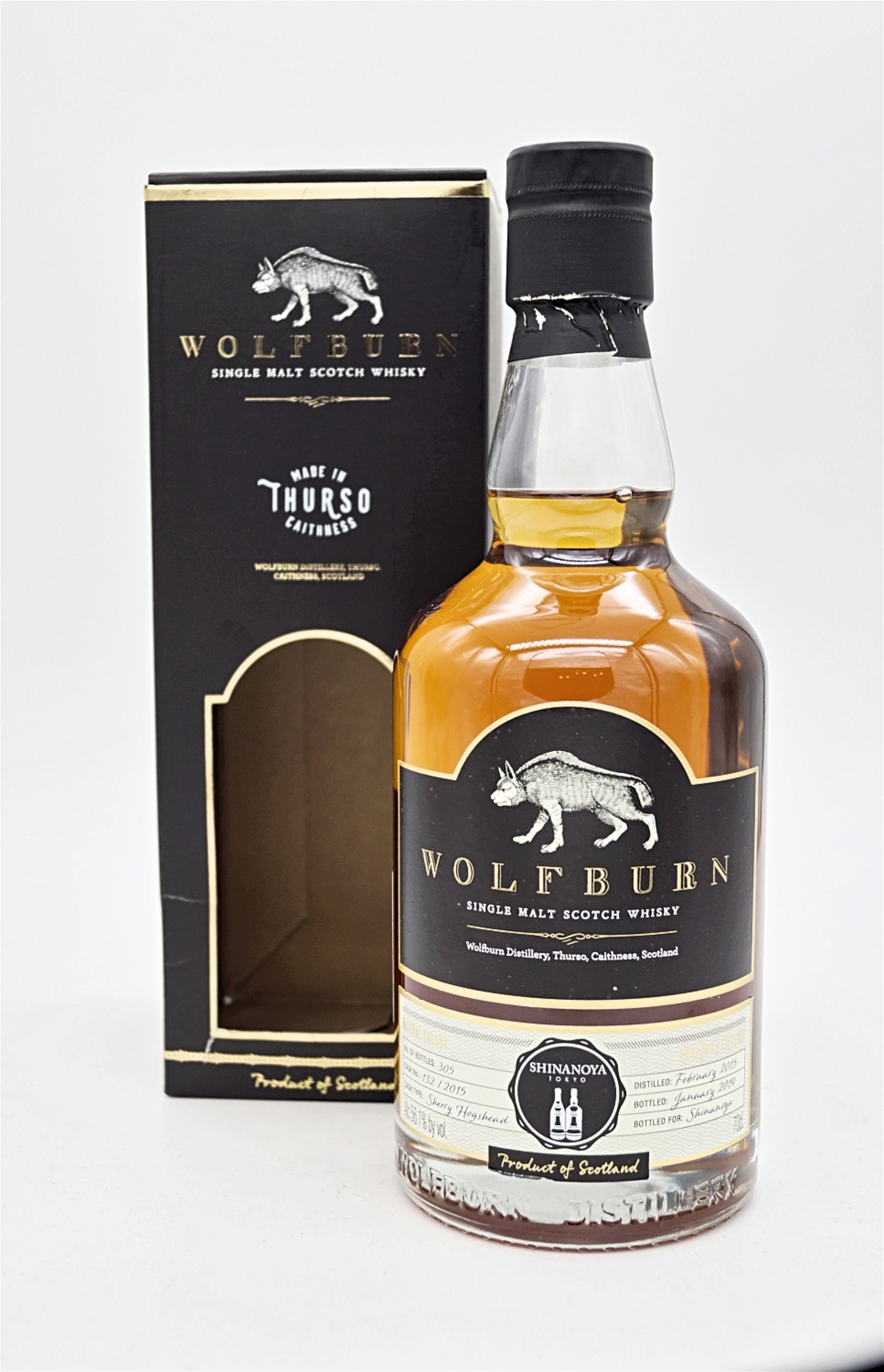 Wolfburn 2015/2019 Sherry Hogshead No. 132/2015 for Shinanoya Single Malt Scotch Whisky