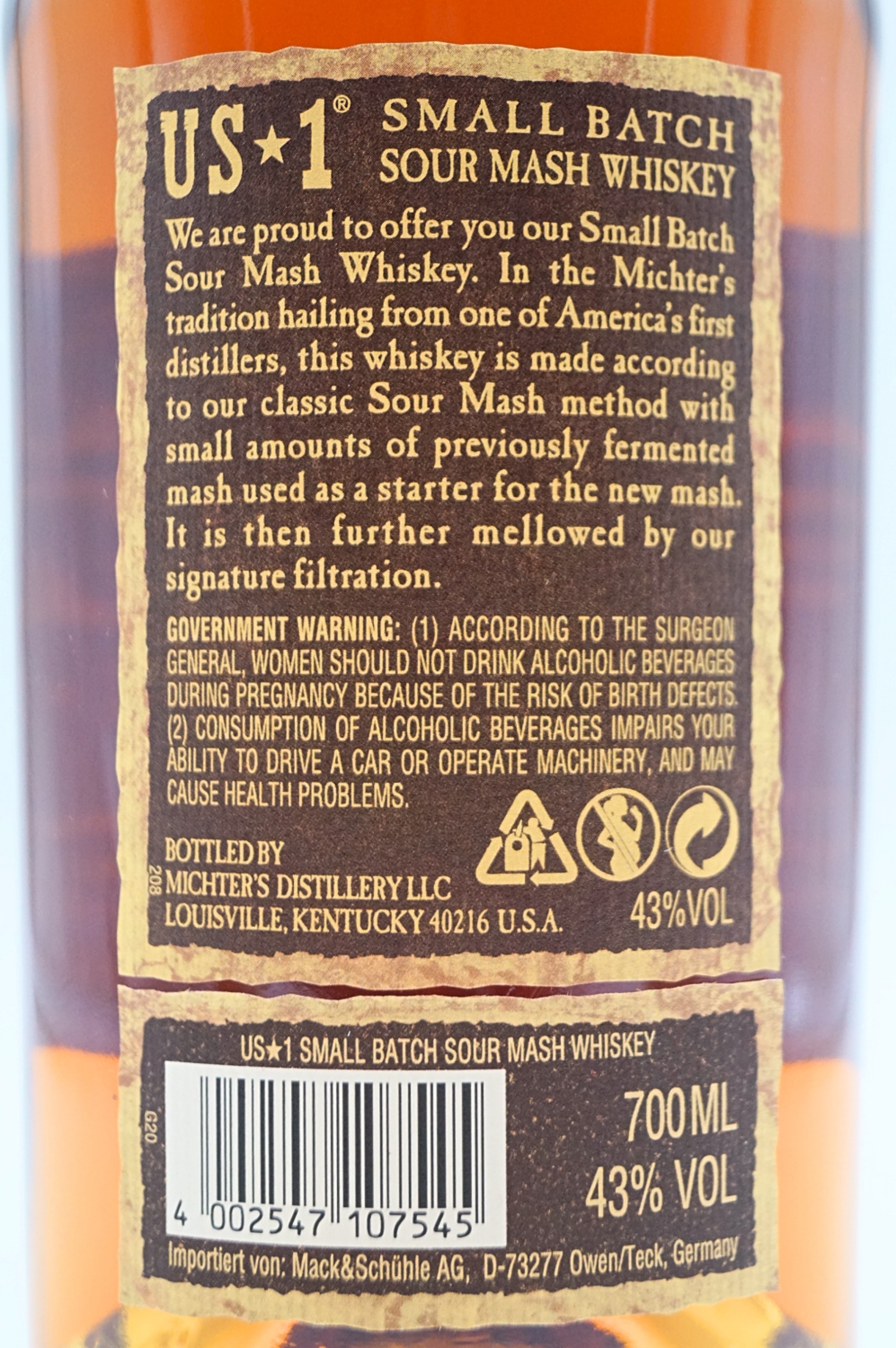 US*1 Original Sour Mash Whiskey