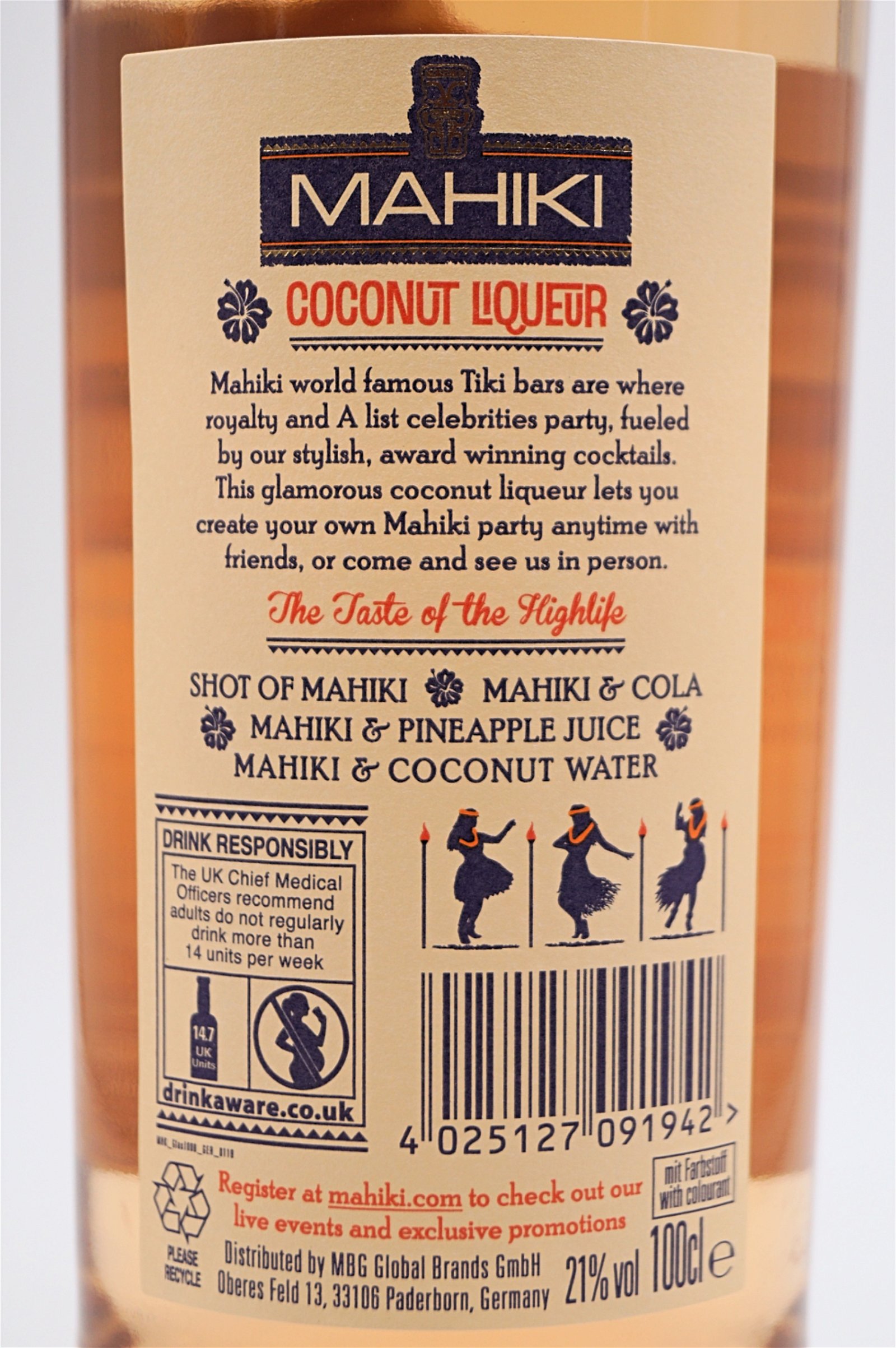 Mahiki Coconut Rumlikör 1 Liter