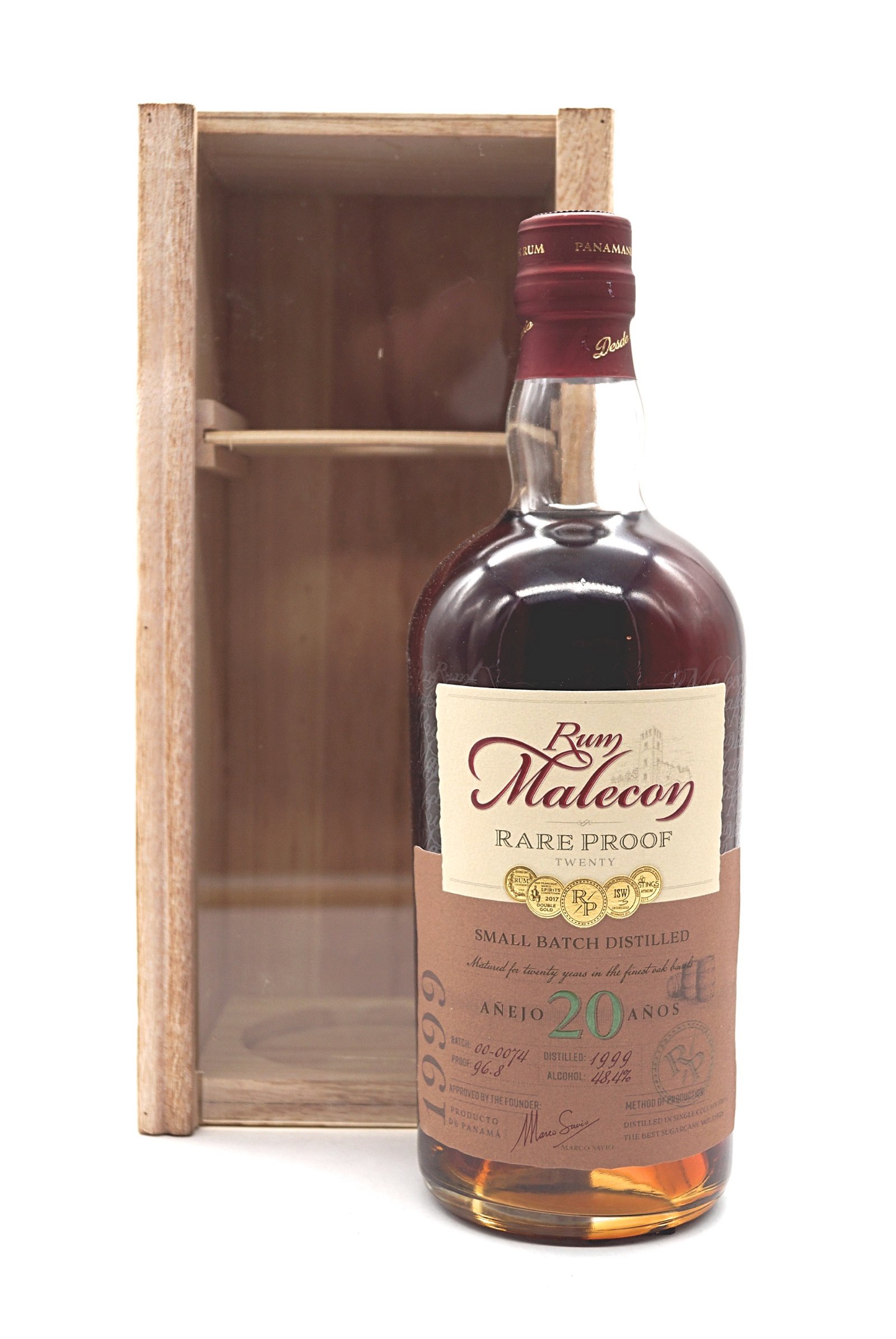 Rum Malecon 20 Jahre Rare Proof Small Batch Distilled