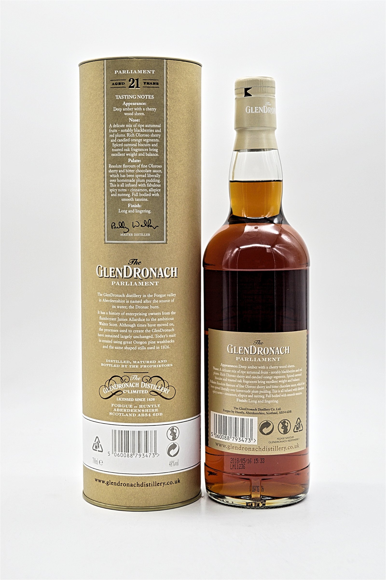 GlenDronach 21 Jahre Parliament Highland Single Malt Scotch Whisky