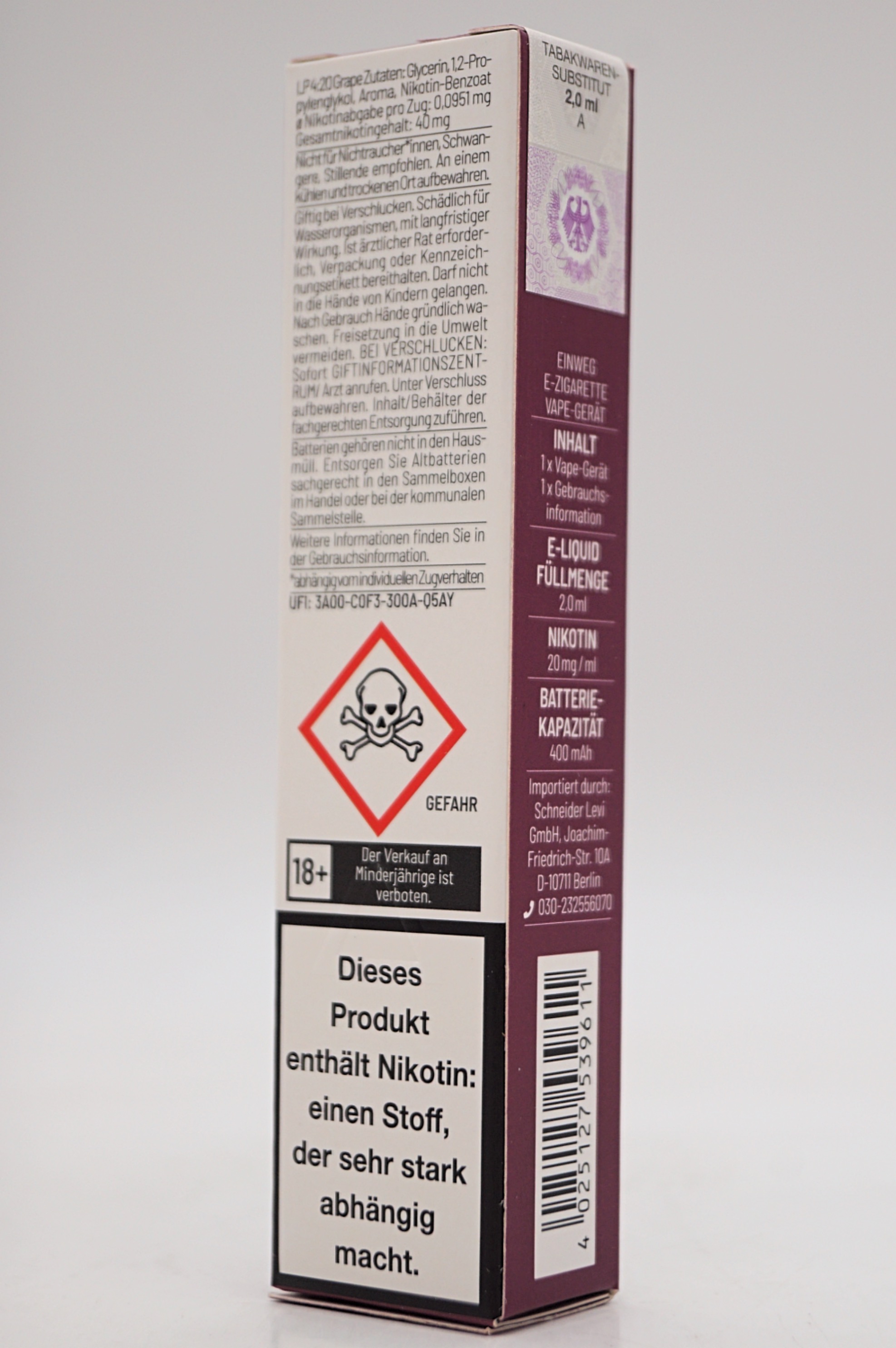 E-Zigarette Grape 10 Stück Sparset