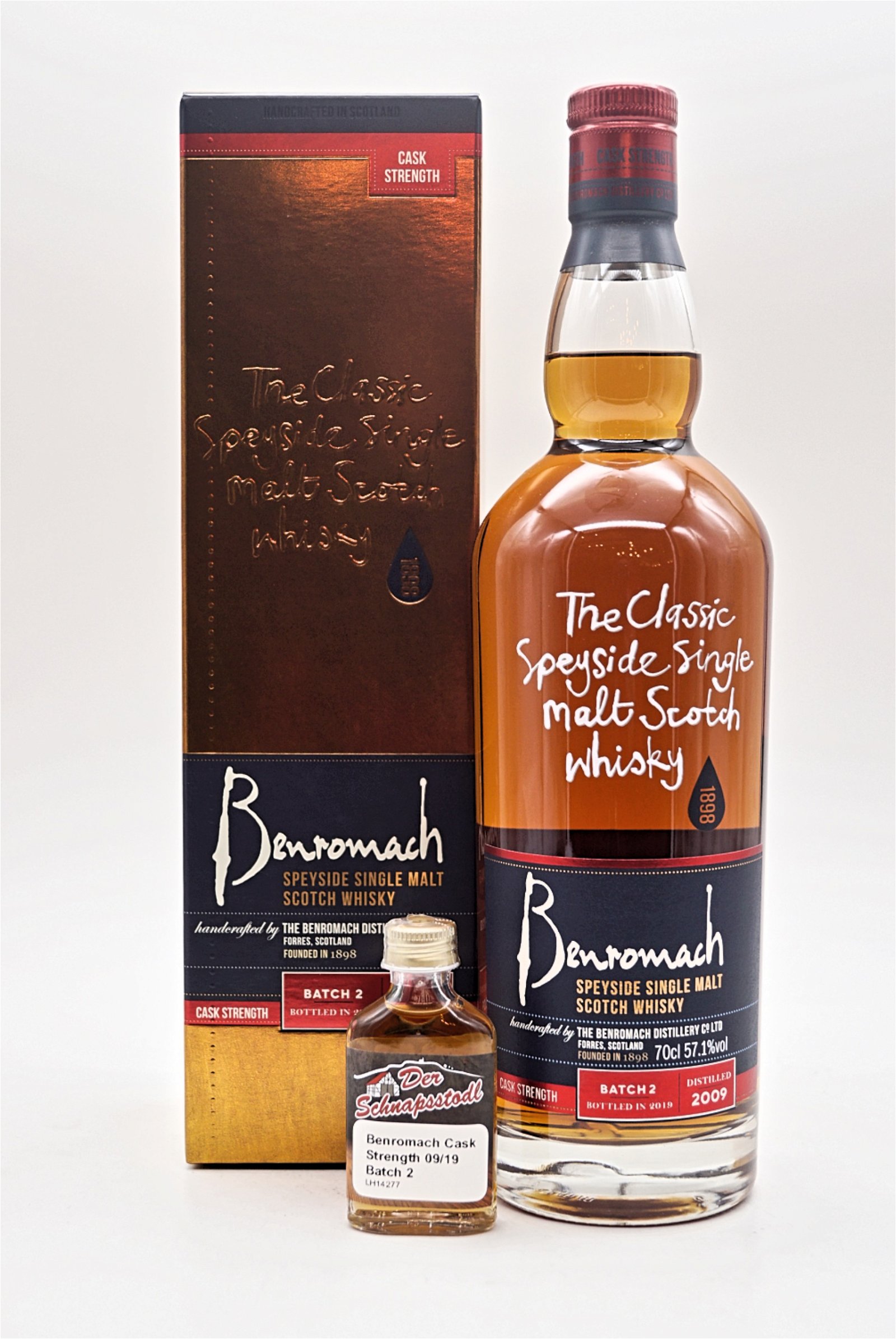 Benromach Cask Strength 2009/2019 Batch 2 Speyside Single Malt Scotch Whisky Sample 20 ml