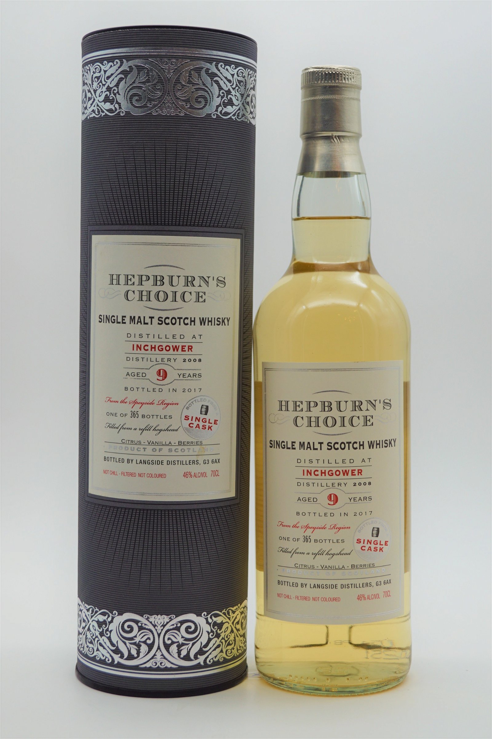Hepburns Choice Inchgower 9 Jahre 2008/2017 - 365 Fl. Single Malt Scotch