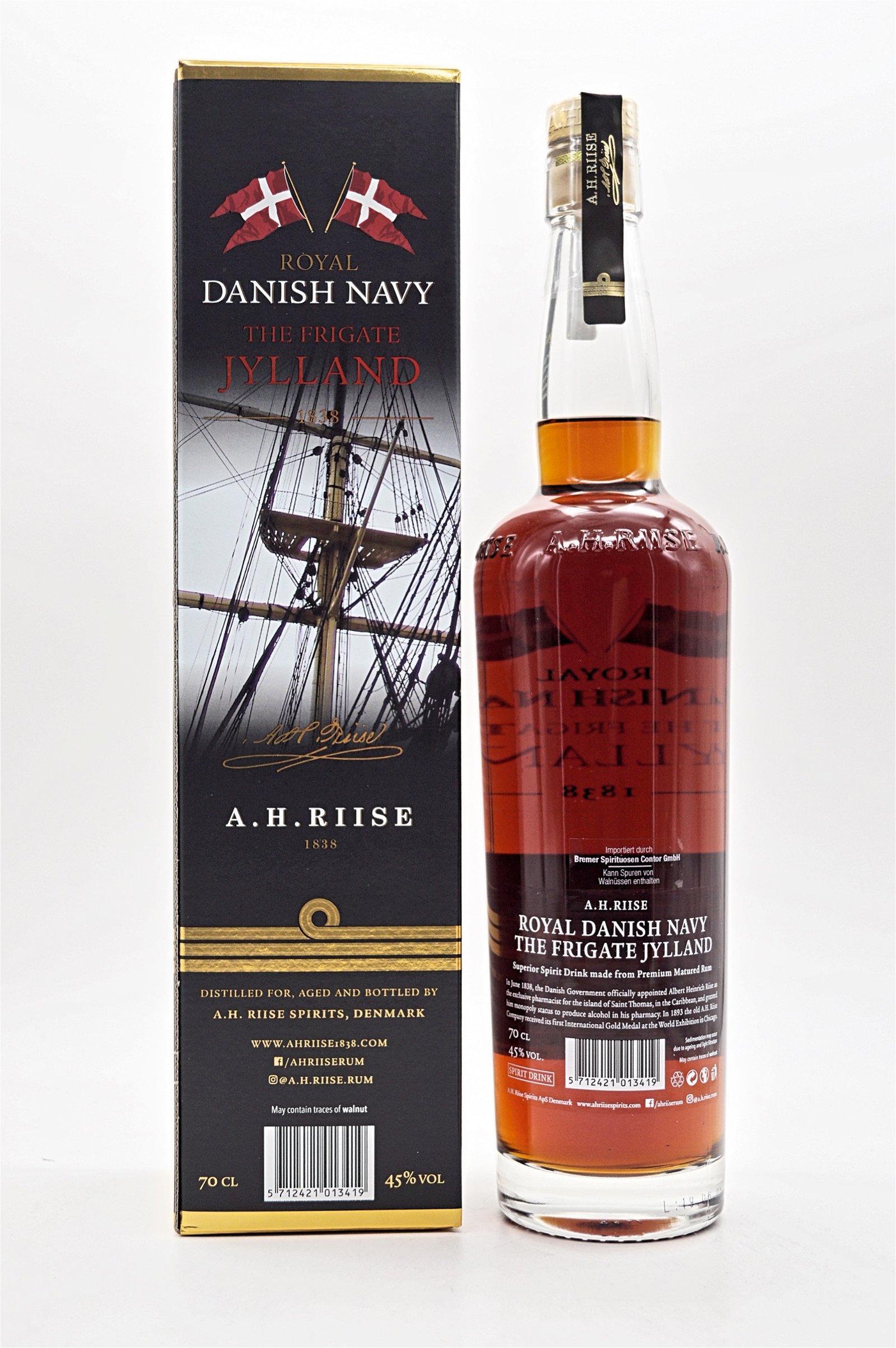 A. H. Riise The Frigate Jylland Navy Rum