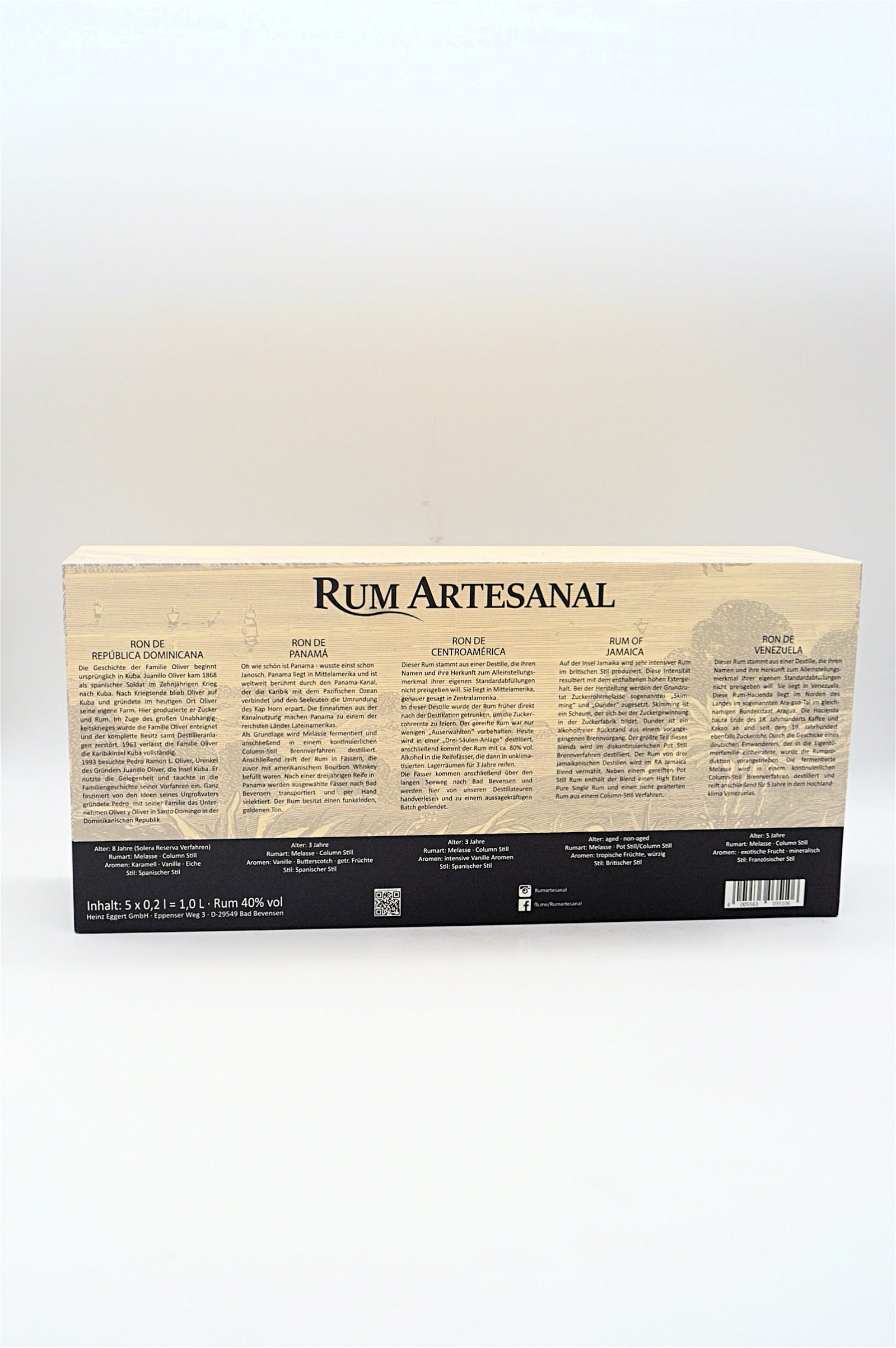 Rum Artesanal Rum Tasting Box 5x0,2 l