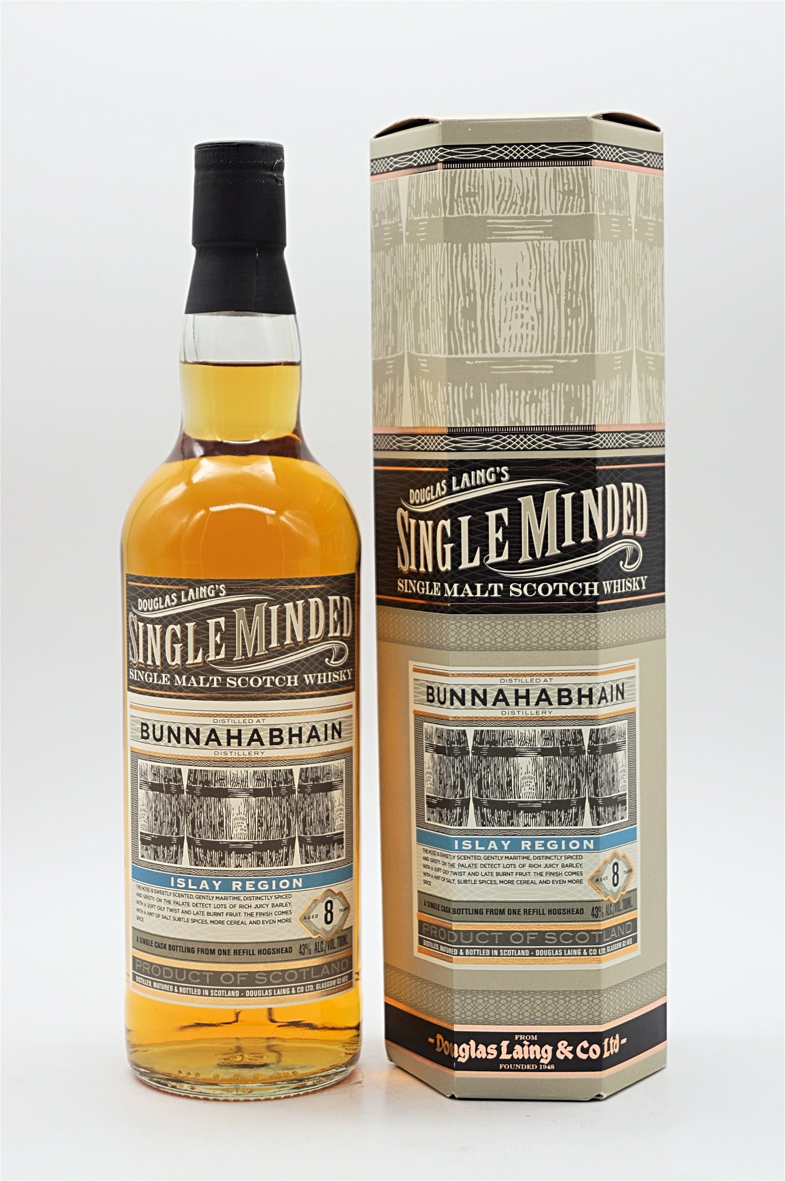 Douglas Laing Single Minded Bunnahabhain 8 Jahre Single Malt Scotch Whisky