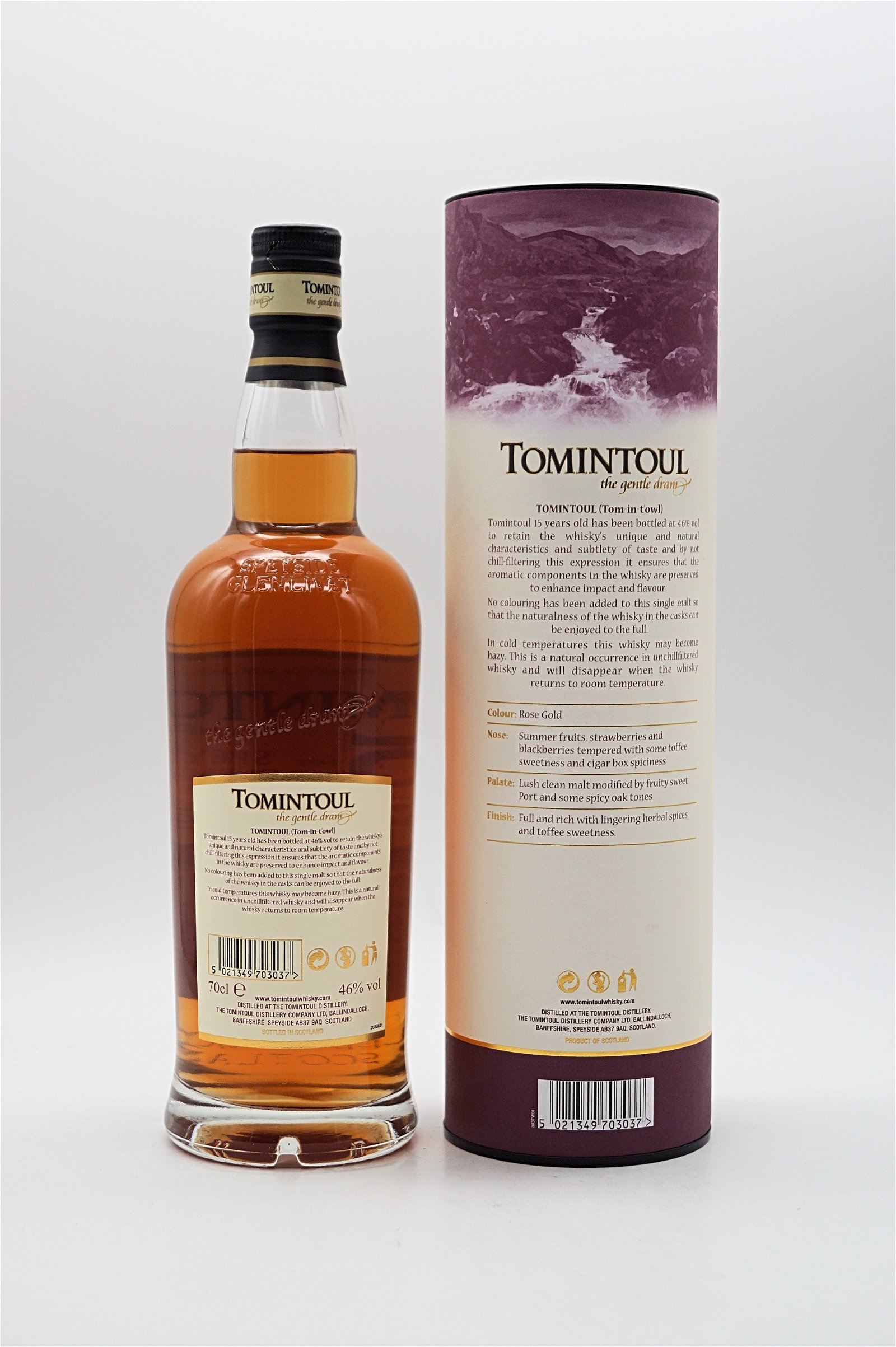 Tomintoul 15 Jahre Single Malt Scotch Whisky Portwood Finish