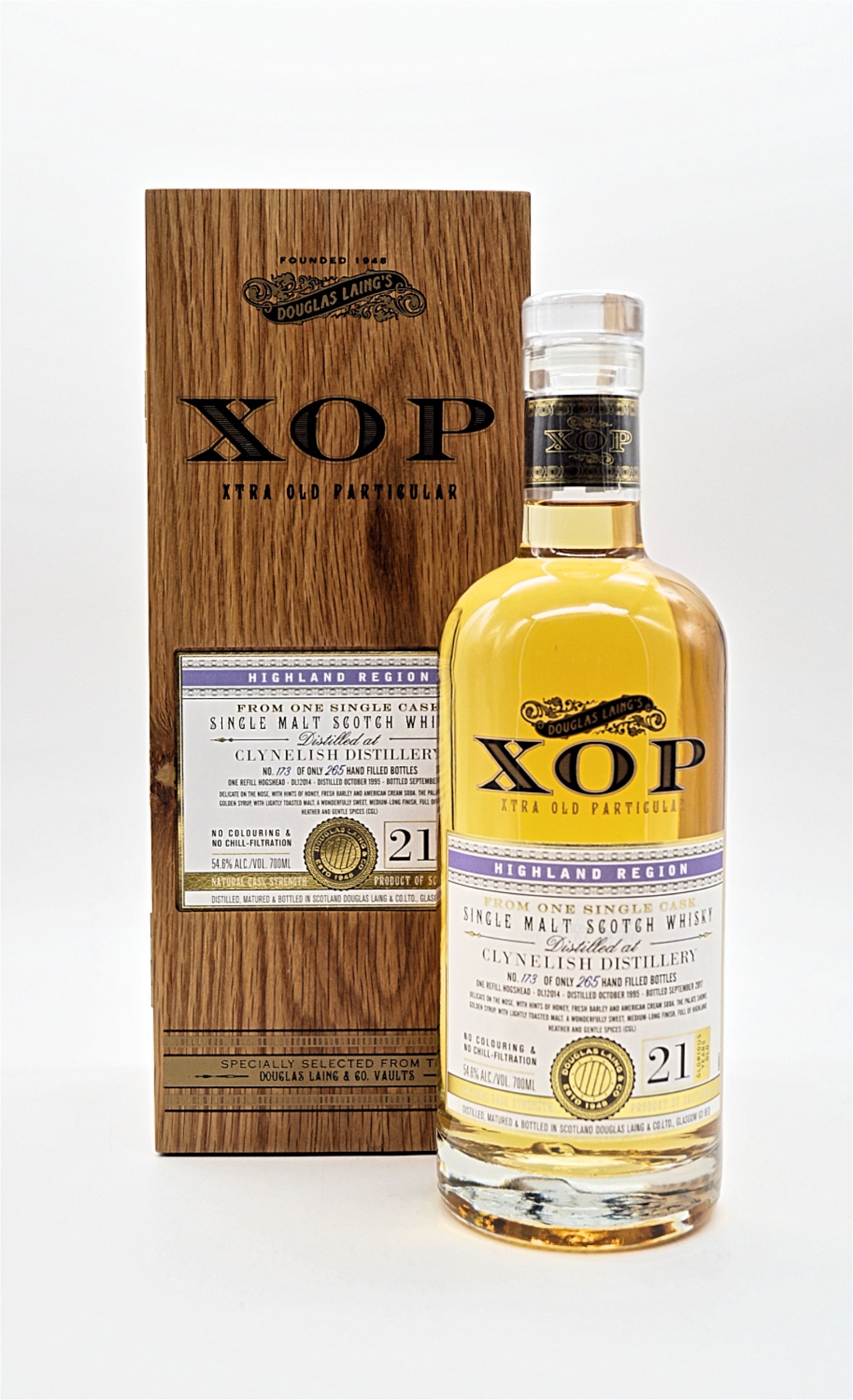 XOP Xtra Old Particular Clynelish 21 Jahre 1995/2017 Flasche No. 173/265 Single Cask Single Malt Scotch Whisky 