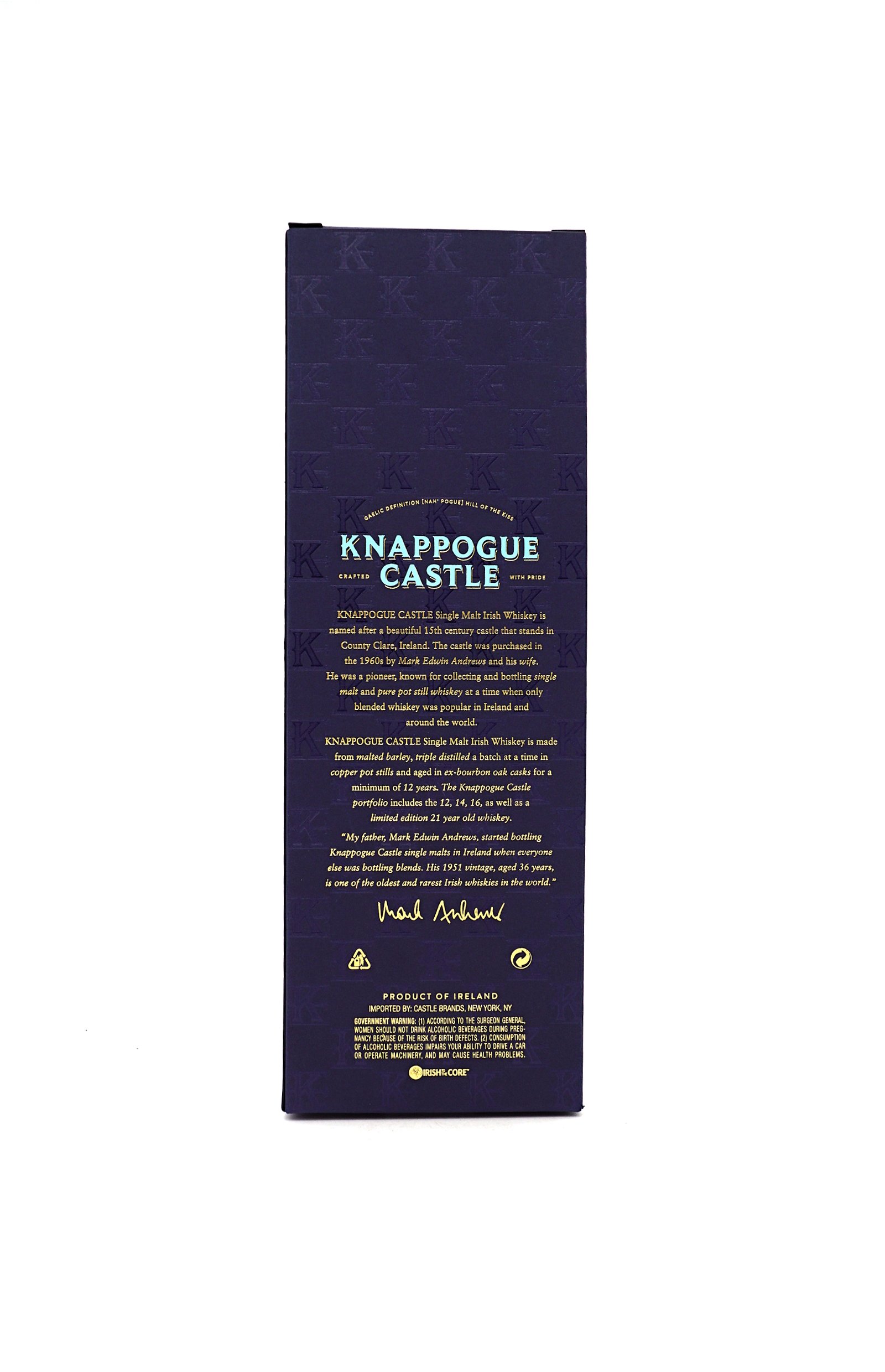 Knappogue Castle 12 Jahre Cask Finish Series Marchesi Di Baromo Wine Cask Single Malt Irish Whiskey