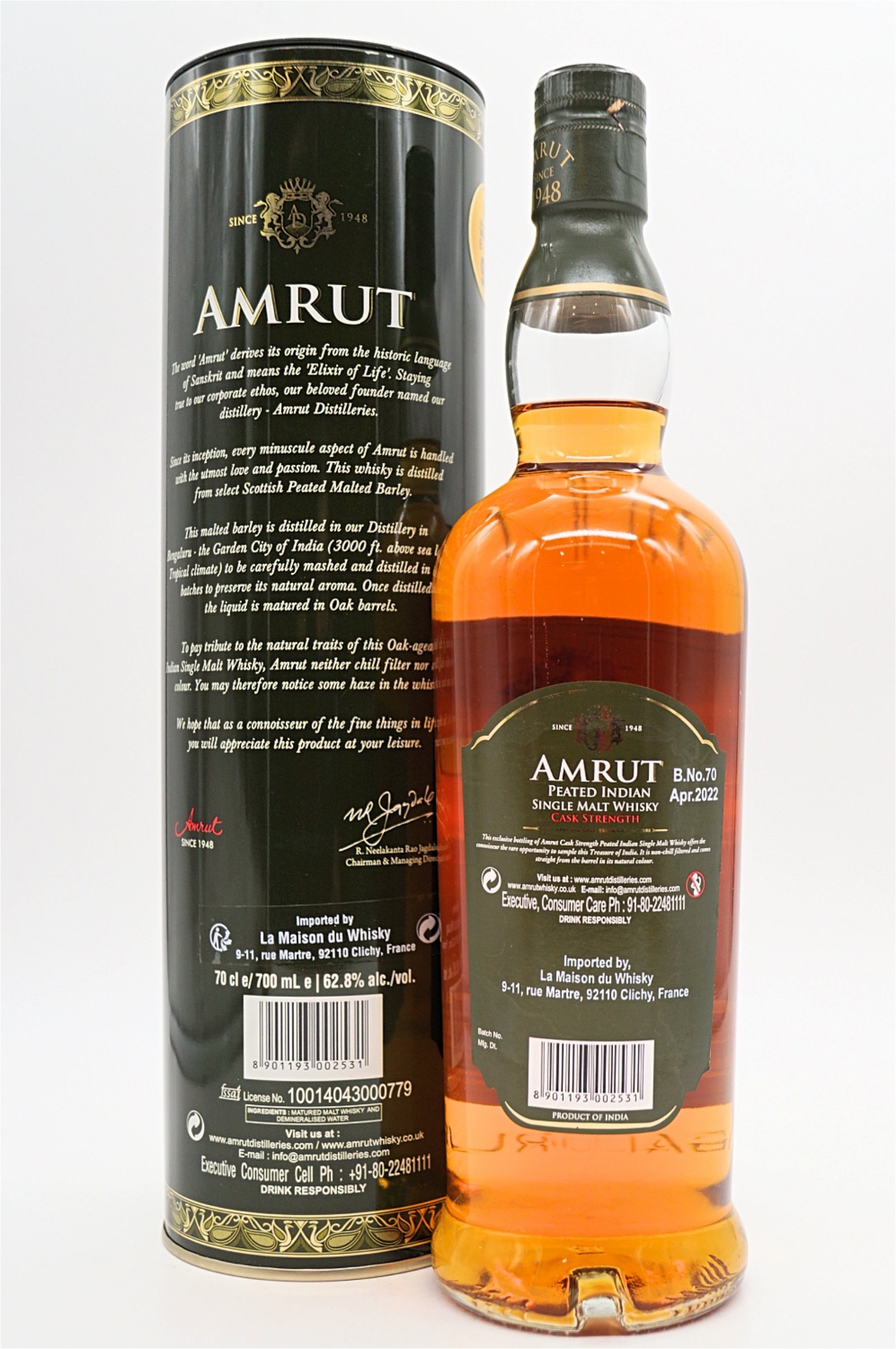 Amrut Cask Strenght Peated Indian Single Malt Whisky
