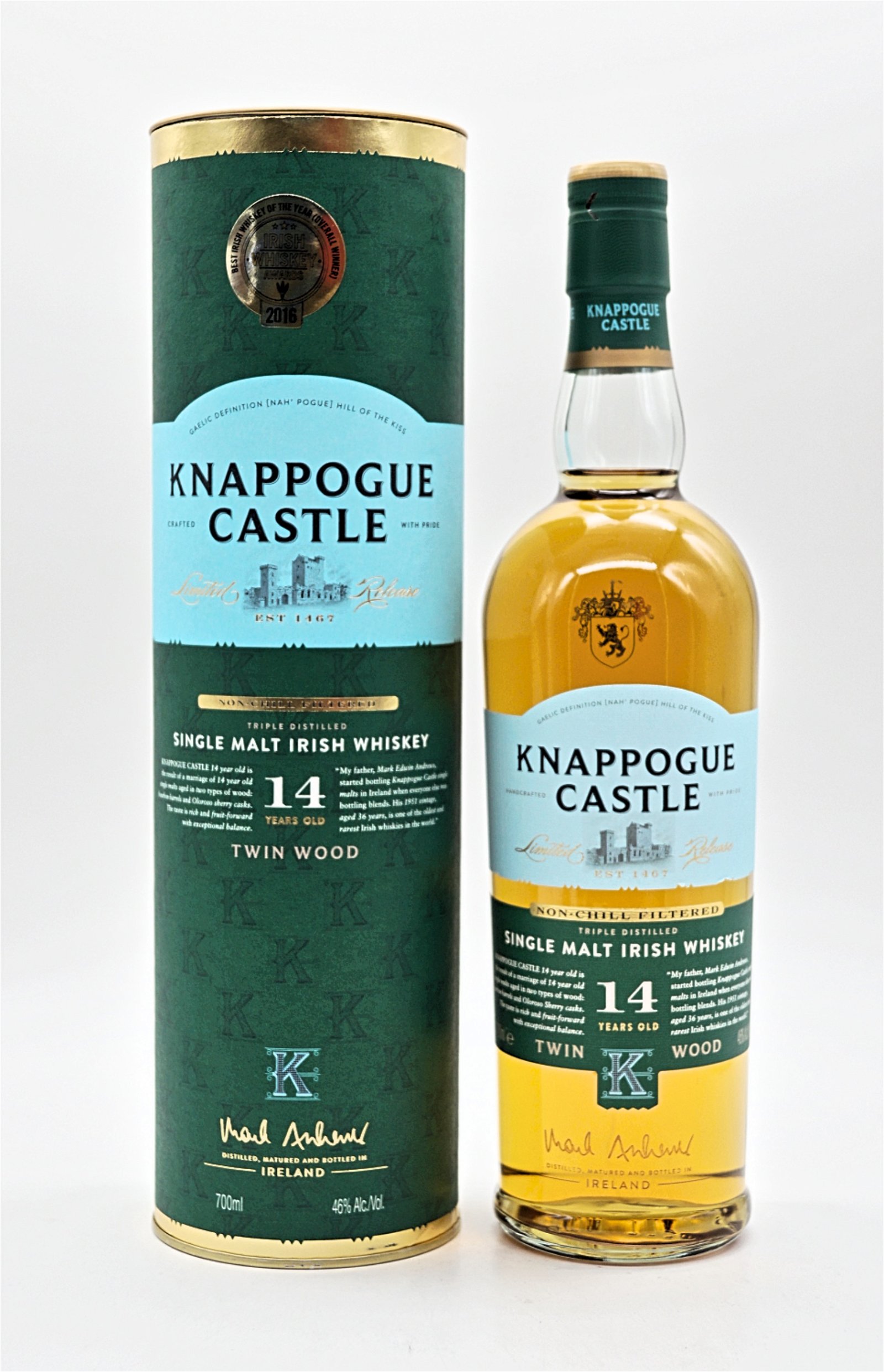 Knappogue Castle 14 Jahre Twin Wood Single Malt Irish Whiskey 