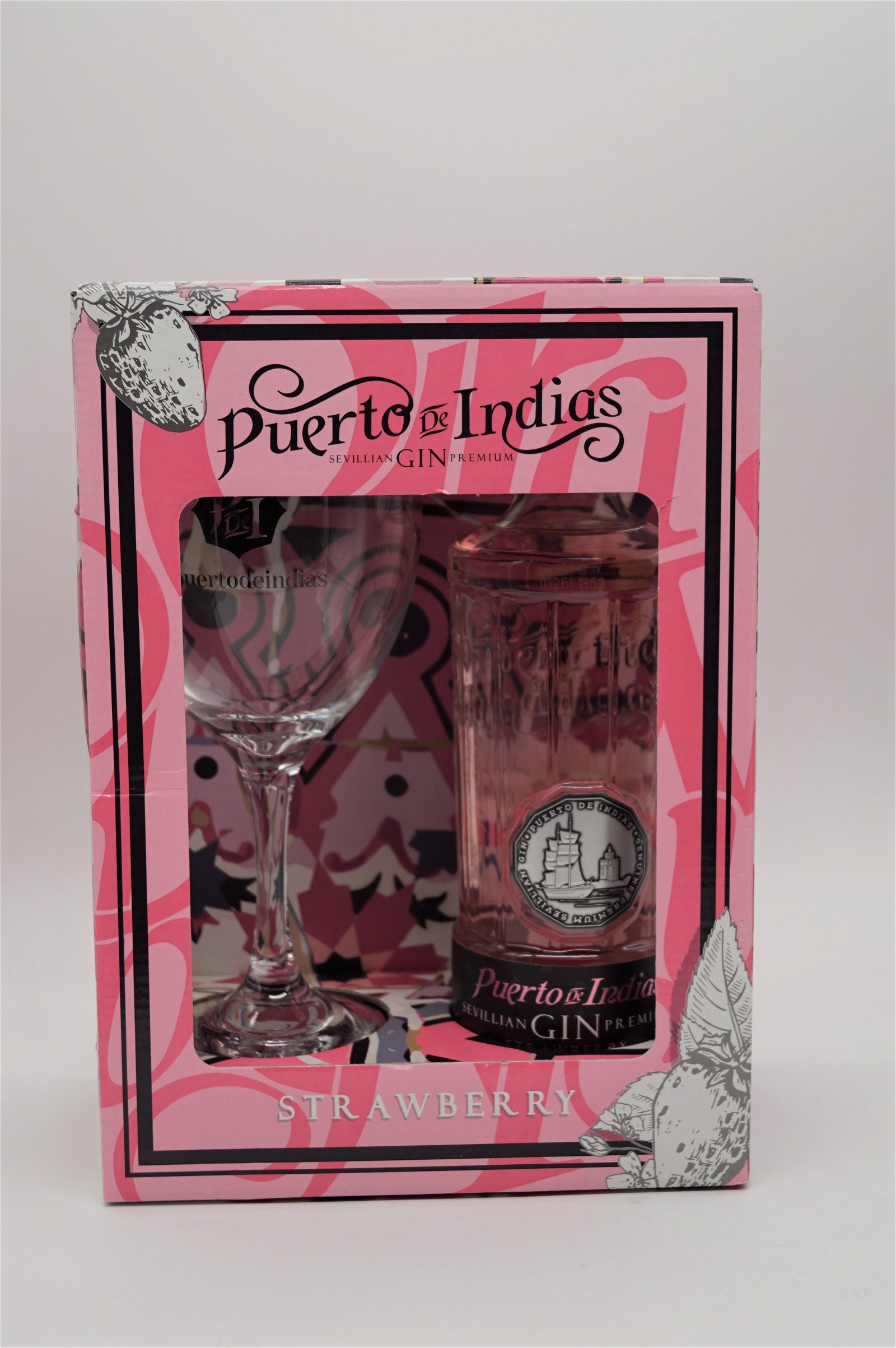 Puerto de Indias Sevillian Premium Gin Strawberry Geschenkverpackung