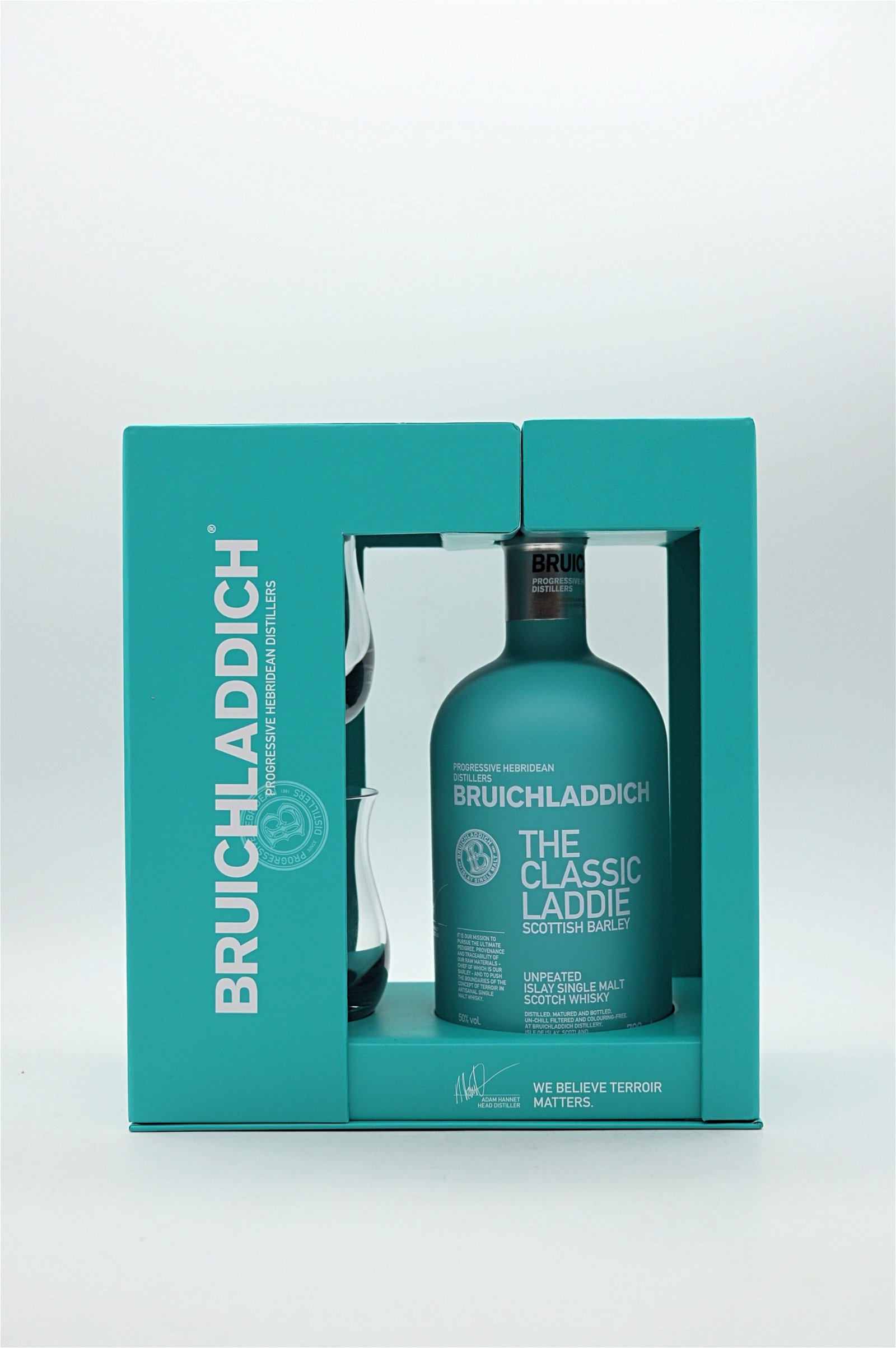 Bruichladdich The Classic Laddie Scottish Barley Single Malt Scotch Whisky + 2 Gläser