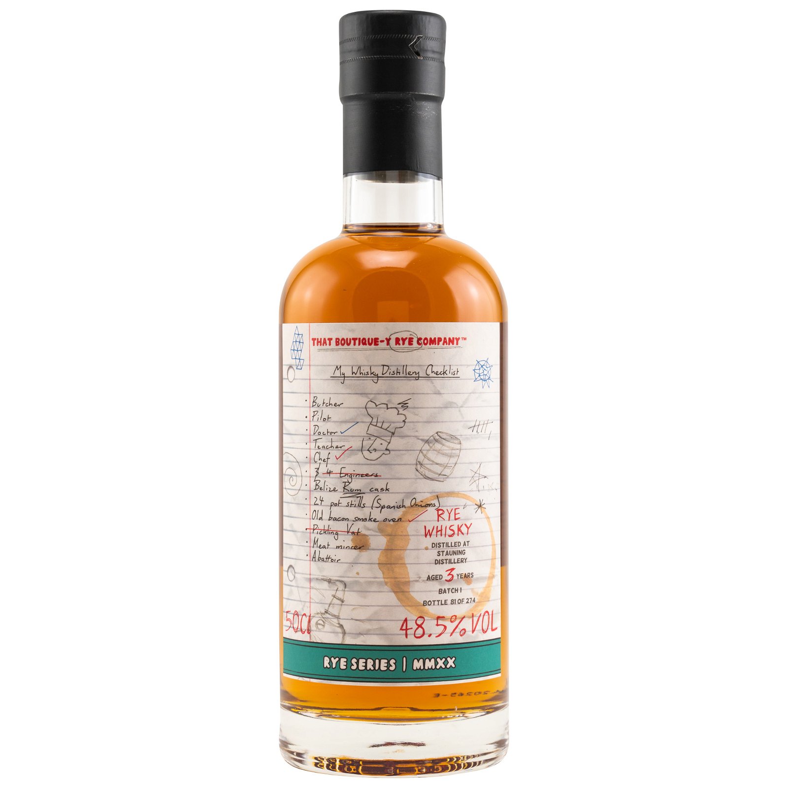 That Boutique-y Whisky Company Stauning 3 Jahre Batch 1 Rye Whisky 