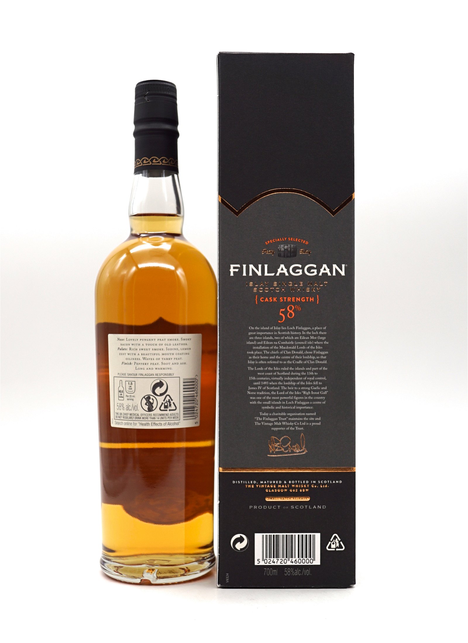 Finlaggan Cask Strength 58 % Islay Single Malt Scotch Whisky 