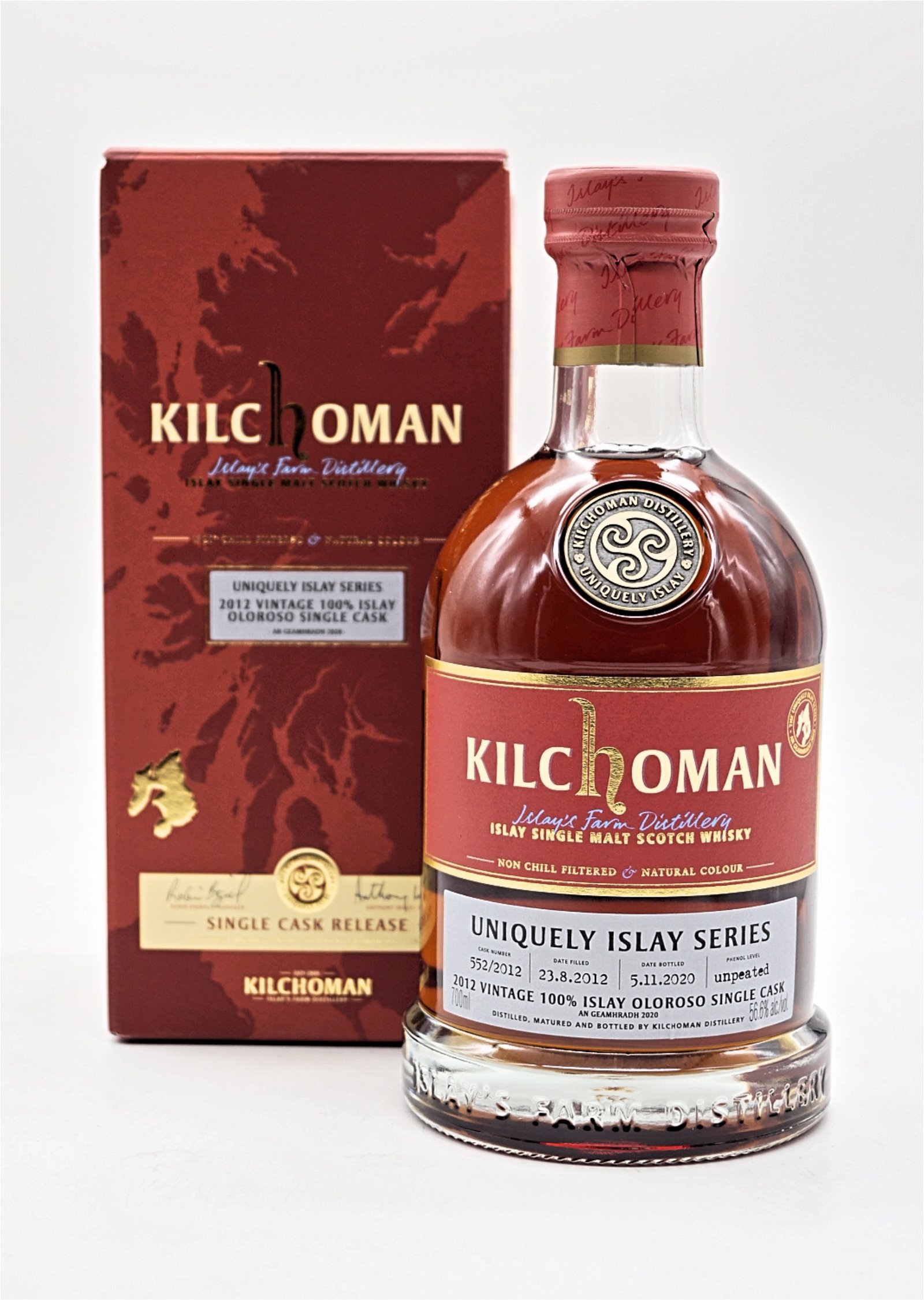 Kilchoman Uniquely Islay Series 2012 Vintage 100% Islay Oloroso Single Cask Single Malt Scotch Whisky
