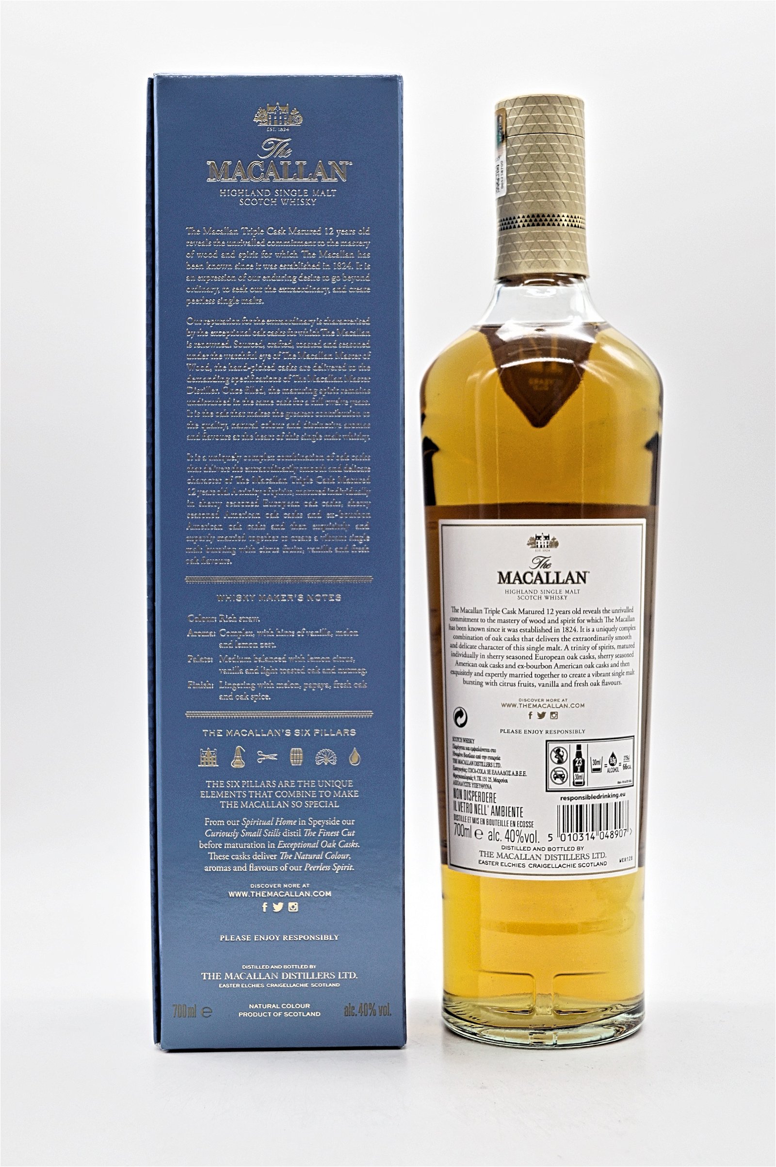 The Macallan 12 Jahre Fine Oak Trible Cask Matured Highland Single Malt Scotch Whisky