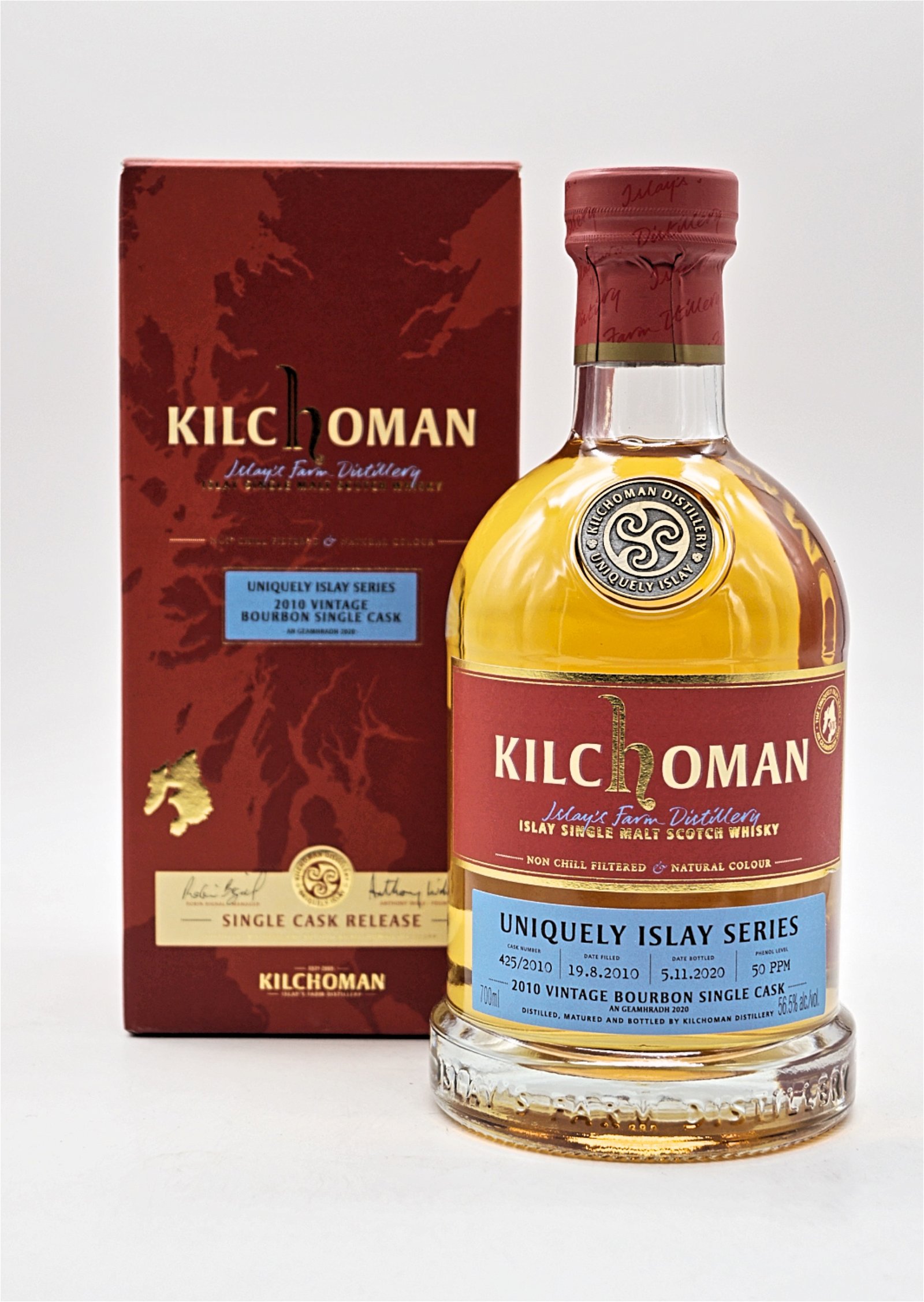 Kilchoman Uniquely Islay Series 2010 Vintage Bourbon Single Cask Single Malt Scotch Whisky