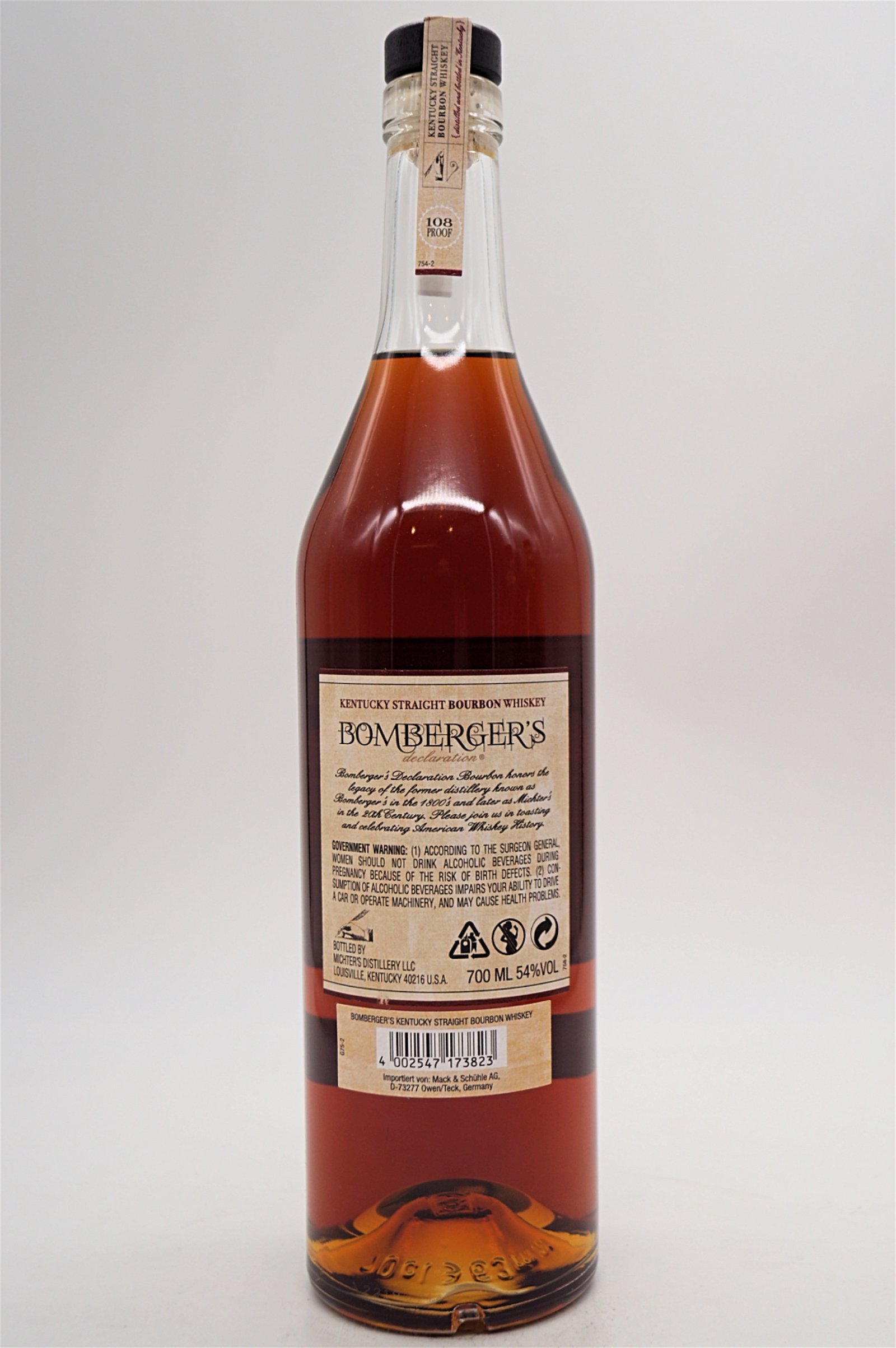 Michters Bombergers Declaration Kentucky Straight Bourbon Whiskey